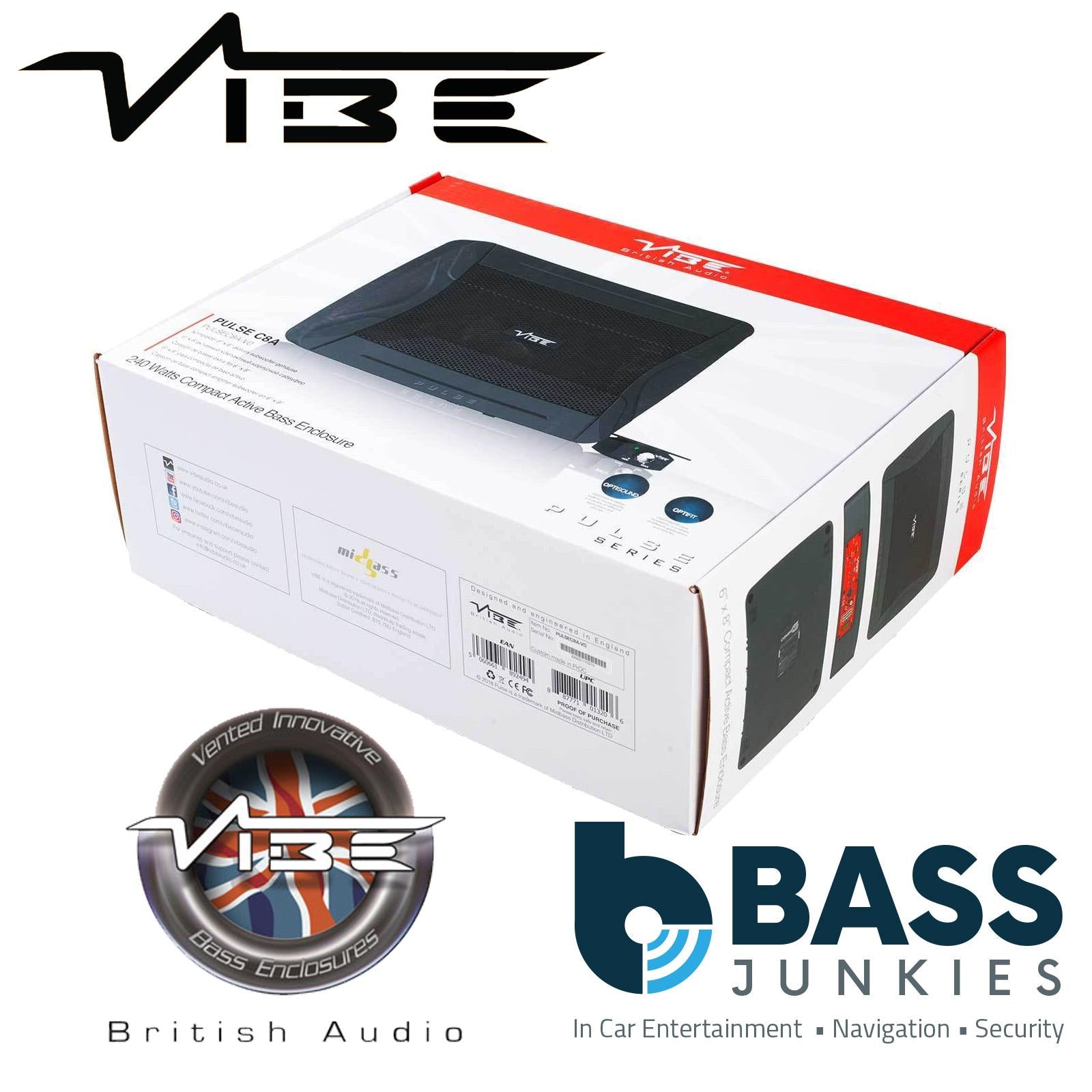 VIBE Pulse PULSEC8A-V0 240 Watts Ultra Slim Amplified Underseat Car Subwoofer