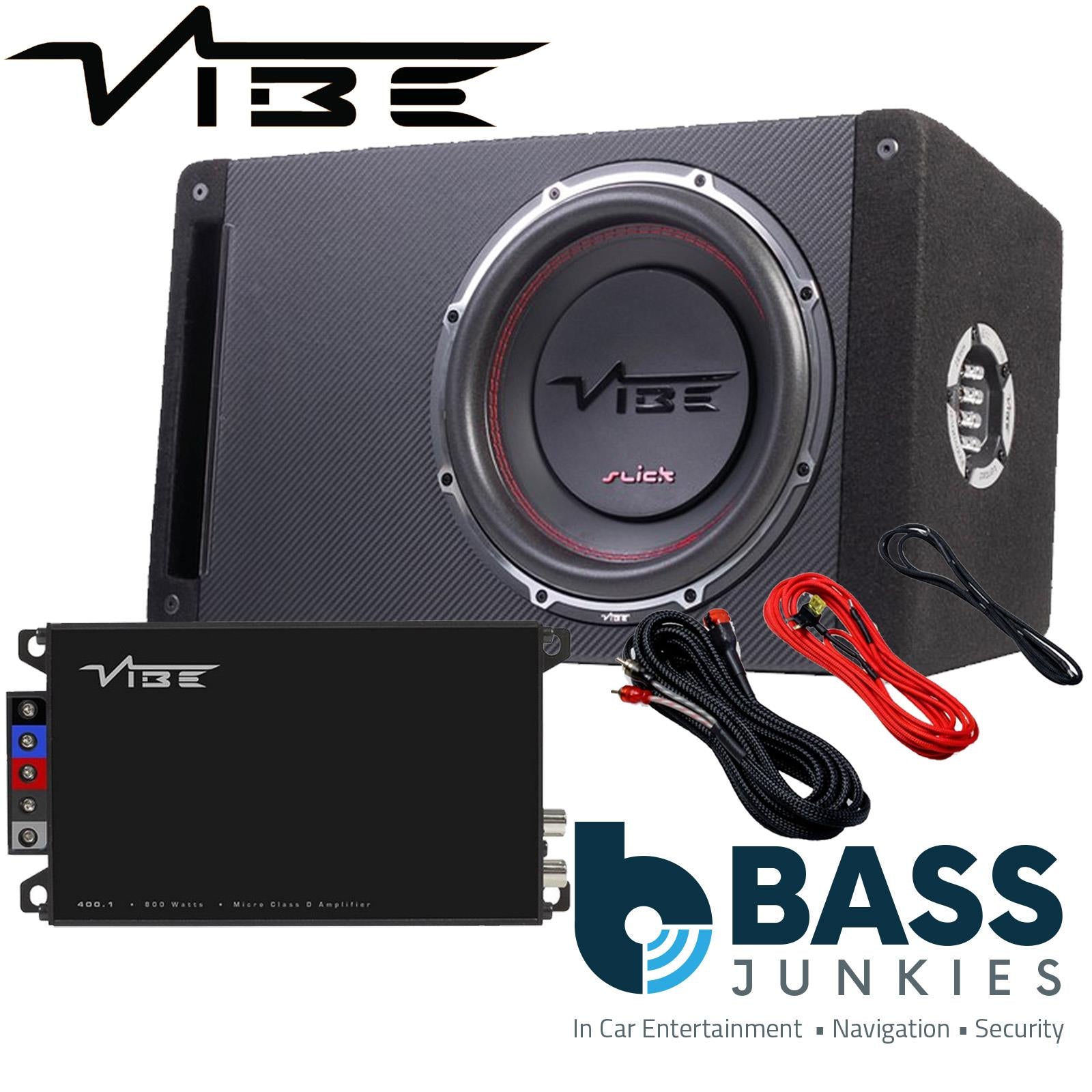 Vibe 1500 Watts 12" Bass Box with 800 Watts Monoblock Car Amplifier & Amp Kit