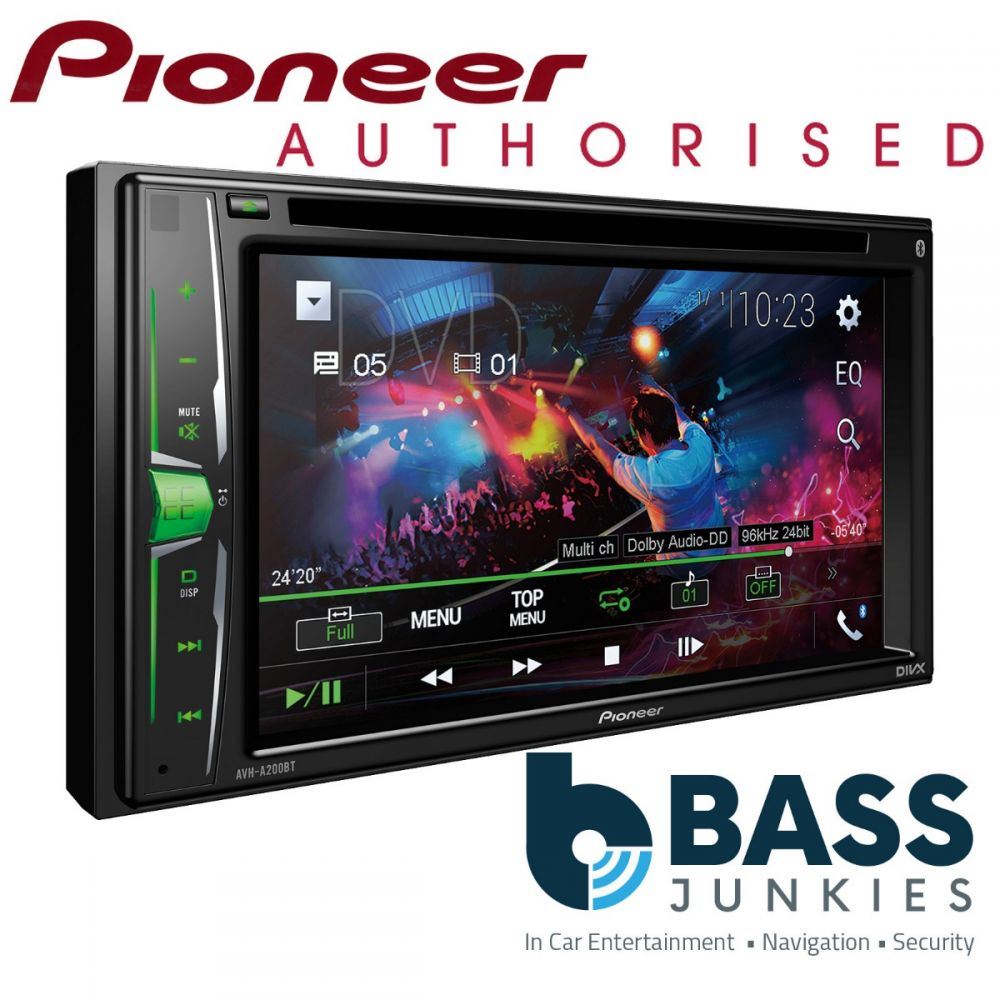 Pioneer AVH-A200BT 6.2" CD/DVD USB AUX Bluetooth Car Stereo Screen