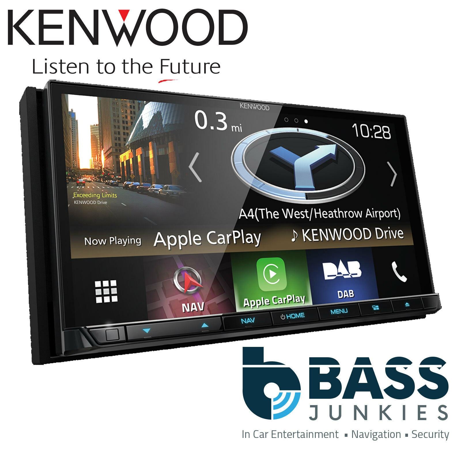 Kenwood DNX-8180DABS - 7” DAB DVD CD MP3 USB Navigation Bluetooth AV Car Stereo Radio Tuner Player & Dash Camera
