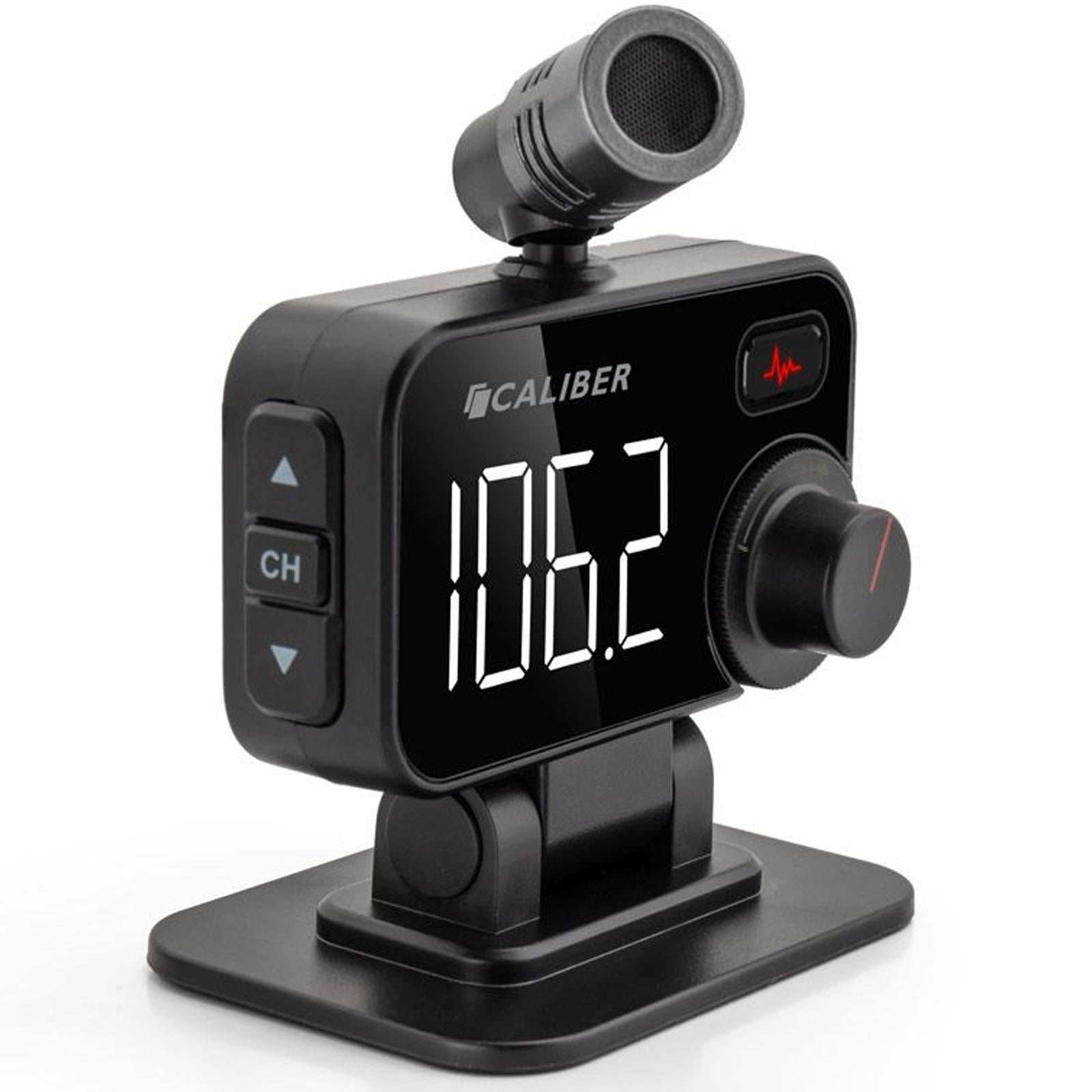 Caliber Bluetooth FM Transmitter with Dual USB Fast Charging Hands-Free Calling