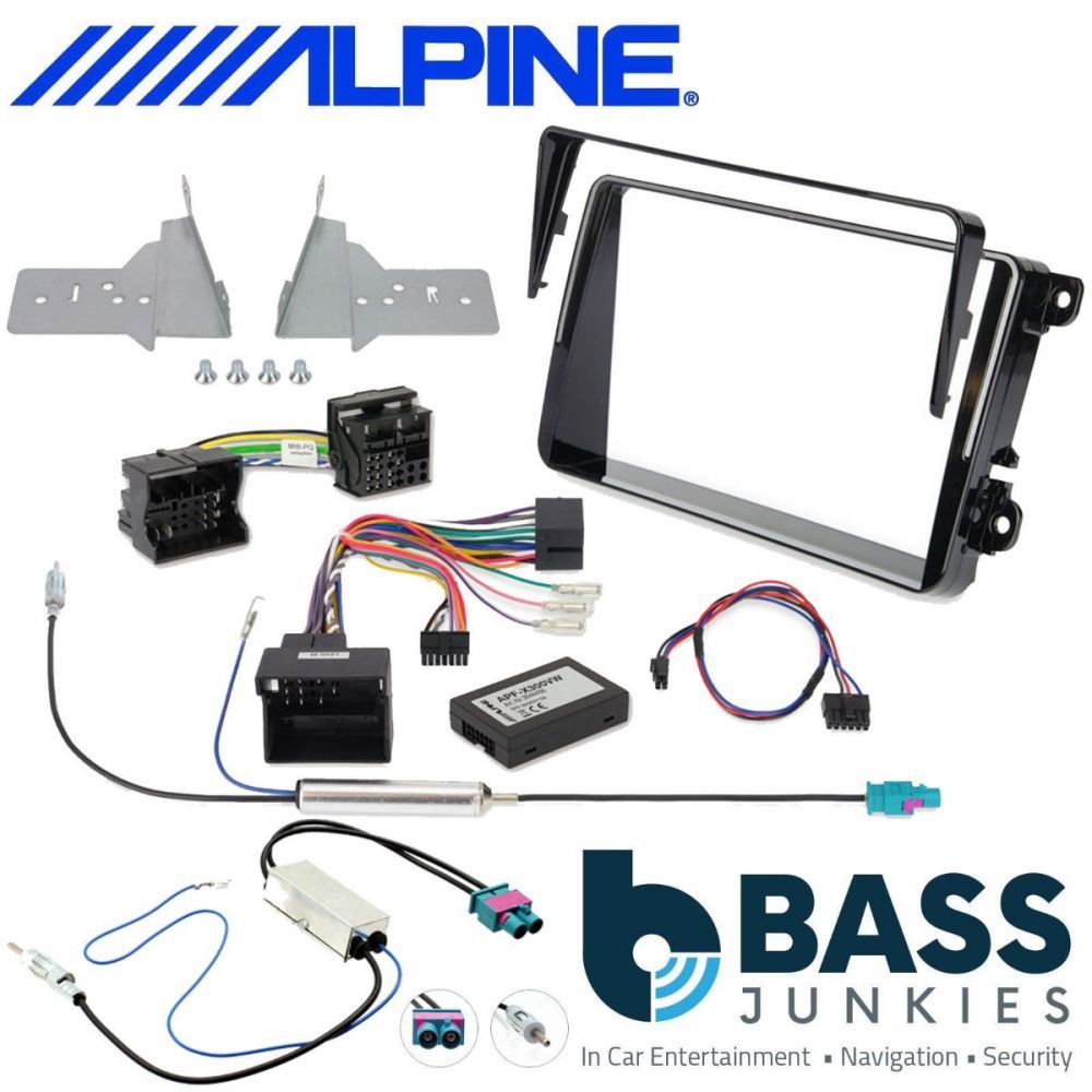Volkswagen T5.1 8" Facia & Steering Wheel Installation Kit For Alpine X802D-U
