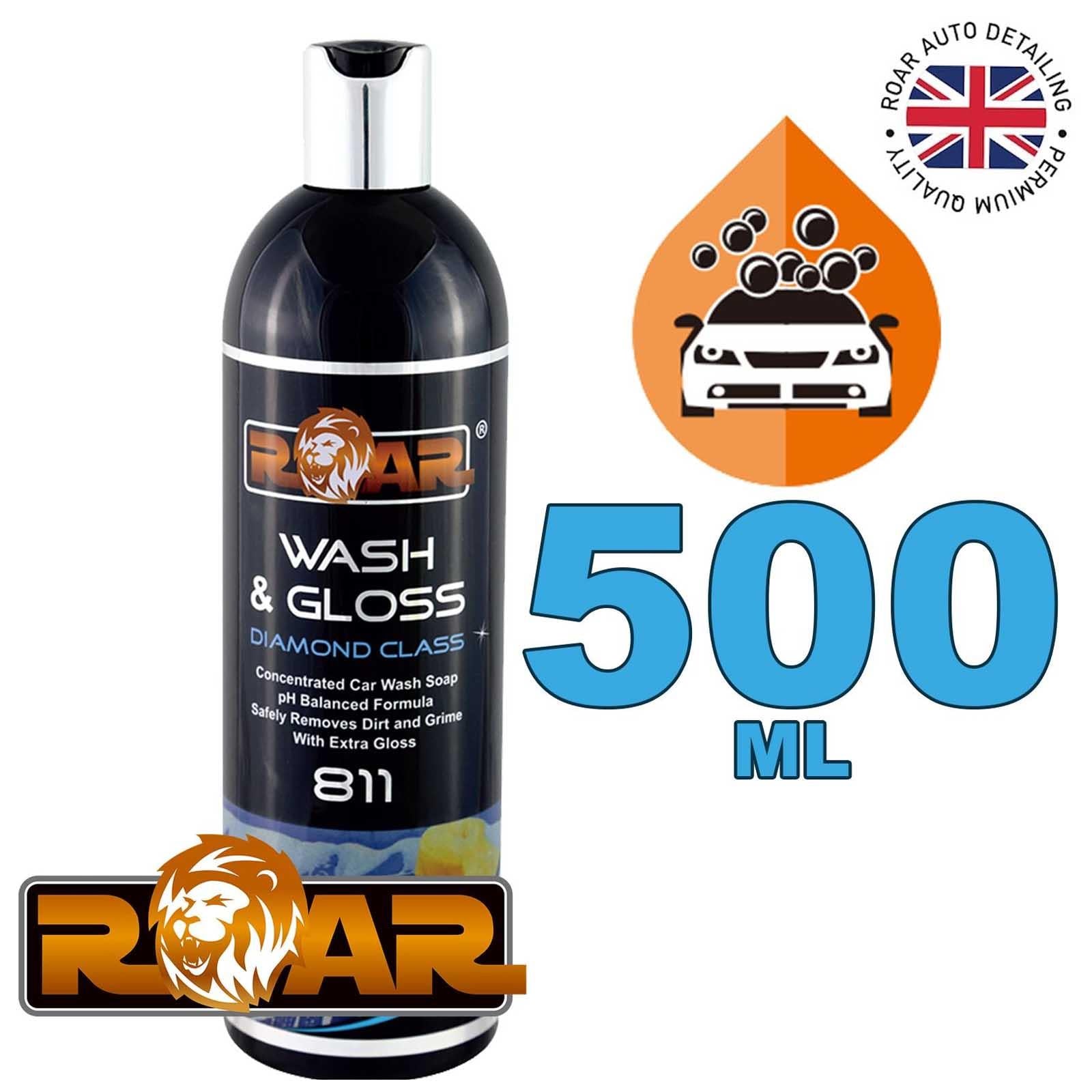 Roar 811 - Wash & Gloss Car Shampoo 1 Litre 500ml Vehicle Cleaning Spray