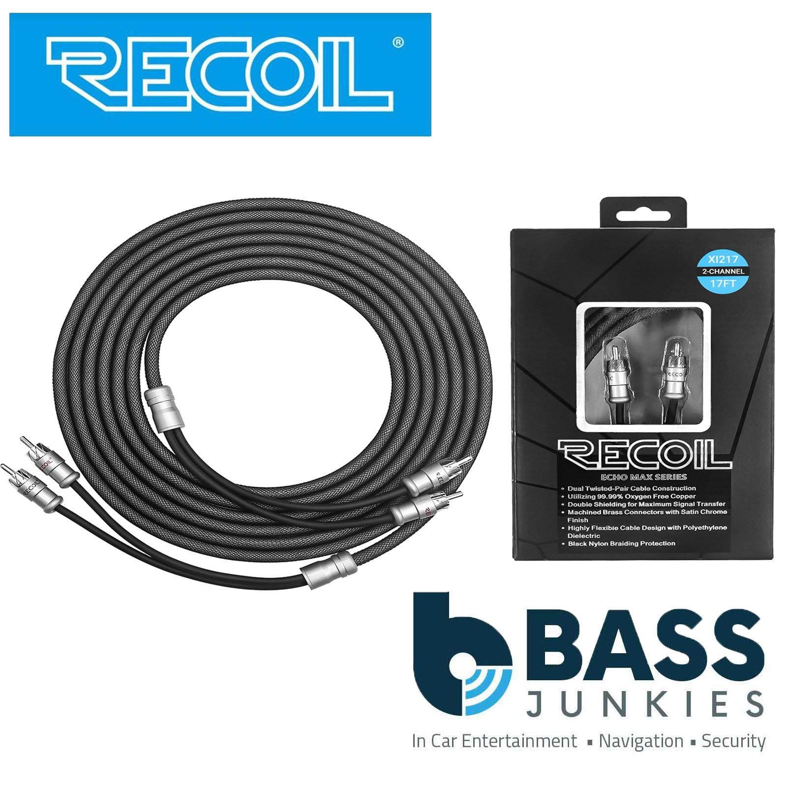 Recoil XI217 - 5 Metre Oxygen Free Copper 2-Channel Car Stereo RCA Phono Cable