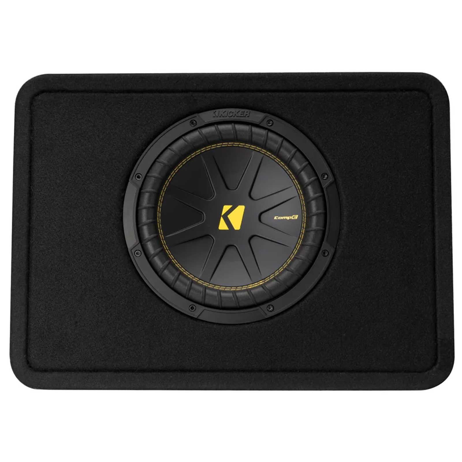 Kicker 50TCWC104 - 500 Watts 10" CompC Thin Car Sub Subwoofer Enclosure 4 Ohm