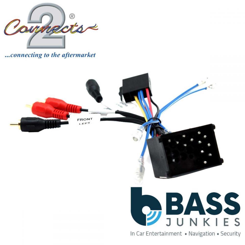 Connects2 CT20BM04 - BMW 3-Series and 5-Series Car Stereo Amplified Amp Bypass Wiring Harness