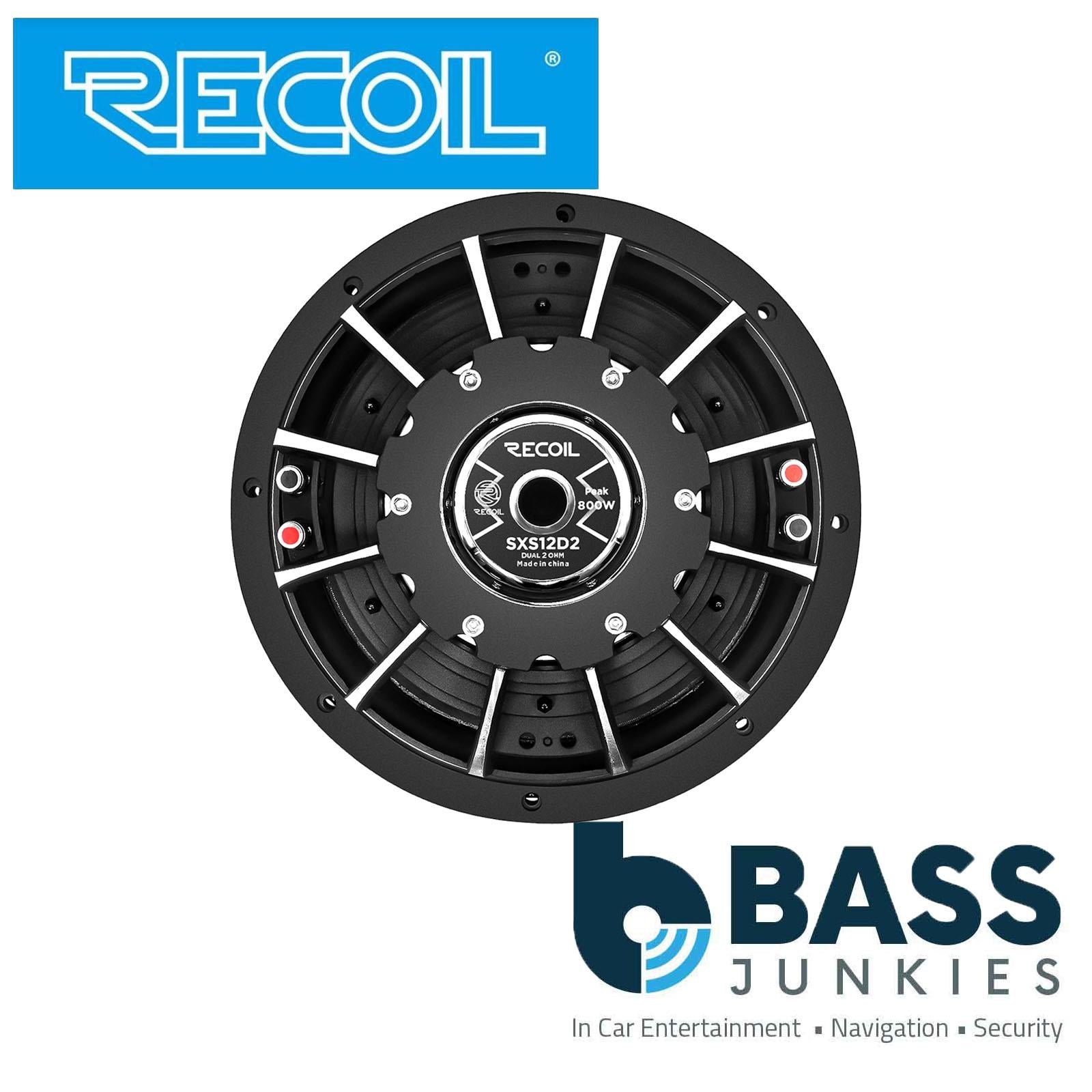 Recoil SXS12D2 - 800 Watts 12" Ultra Slim Shallow Dual 2 Ohm Car Sub Subwoofer