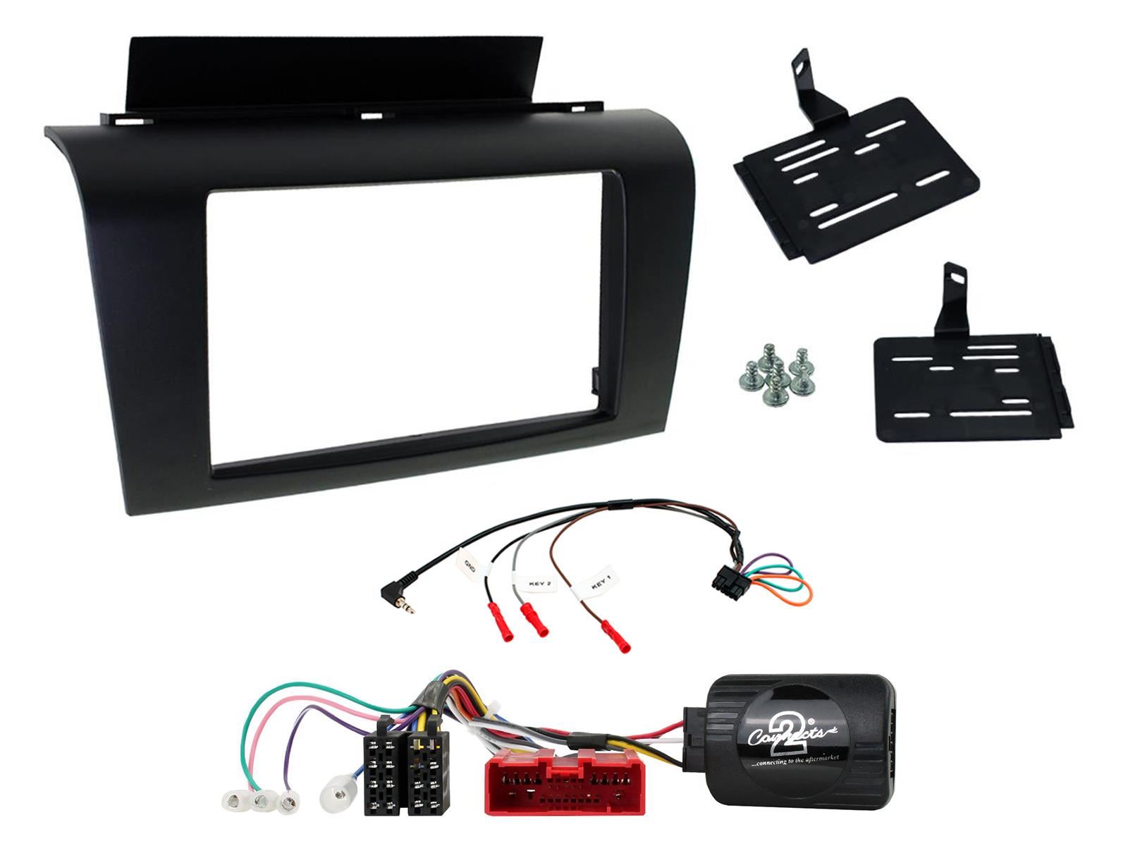 Sony DSX-B700 Bluetooth MP3 USB AUX 4 x 55W Double Din Car Stereo Radio Player + Connects2 Double Din + Steering Wheel Controls fits Mazda 3 2004-09
