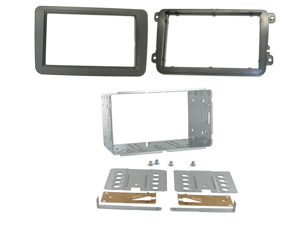 Connects2 CTKVW16 - Volkswagen Transporter T6 Caddy Sharan Tiguan Bettle Jetta Double Din Fascia Panel Aerial Adaptor & Steering Wheel Interface Installation Kit