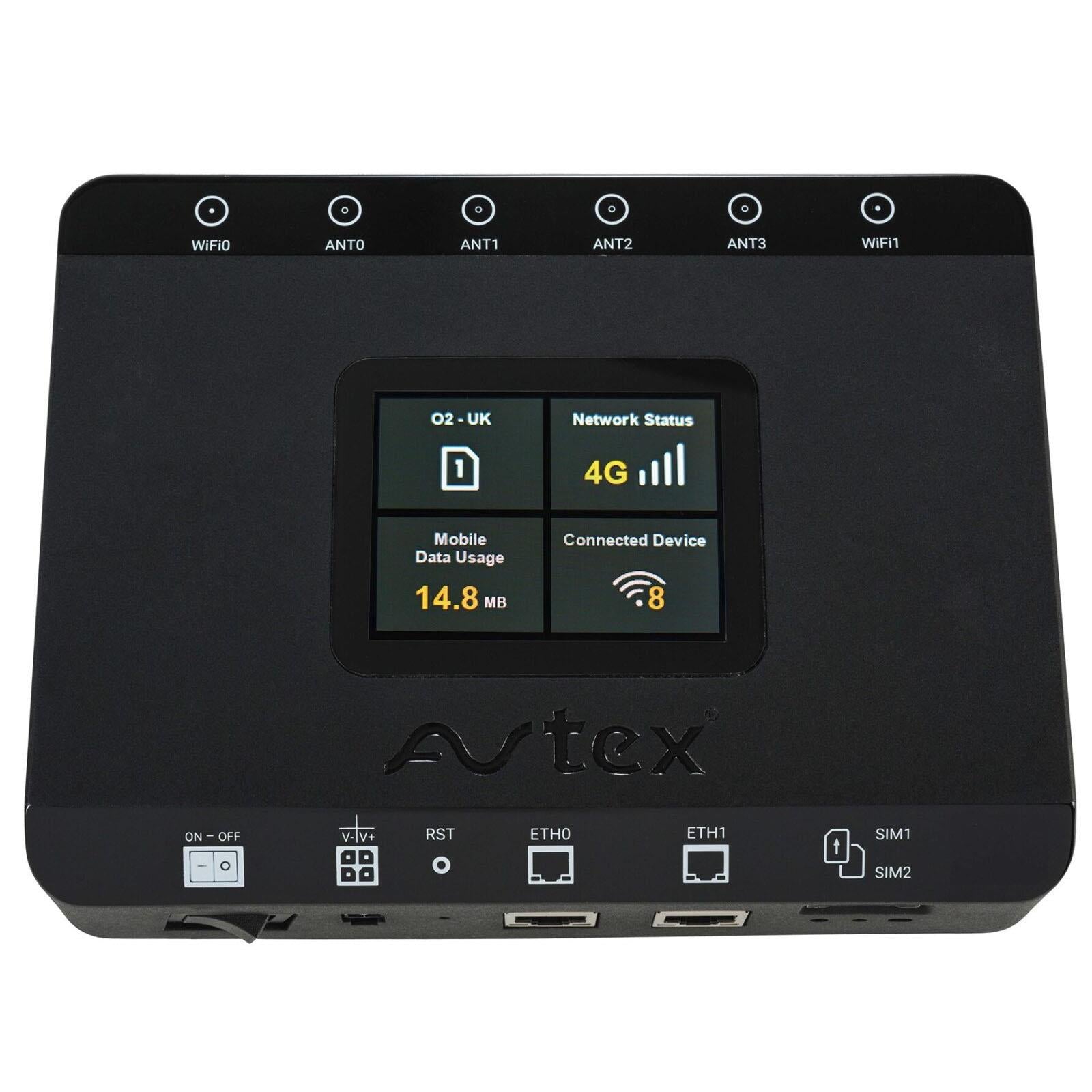 Avtex AMR104P Dual SIM 4G CAT 6 Router & 4G/5G Portable Antenna Kit