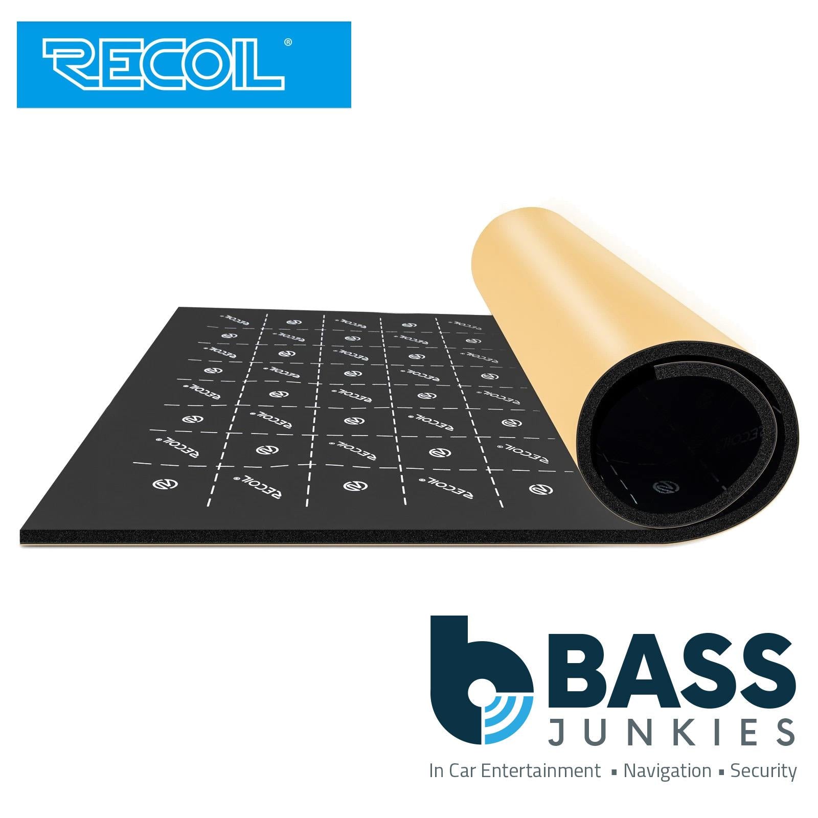 Recoil DABK - 9 Sheets 3mm Black Car or Van Sound Proof Deadening Material Mat