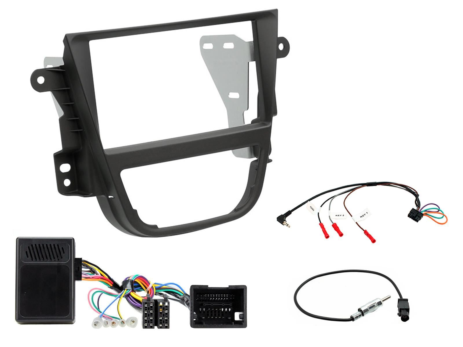 Grundig 6.8" Apple Android Double Din Stereo Fitting Kit + Steering Wheel Stalk Controls to fit Opel Mokka 2012-16 | Vauxhall Mokka 2012-20