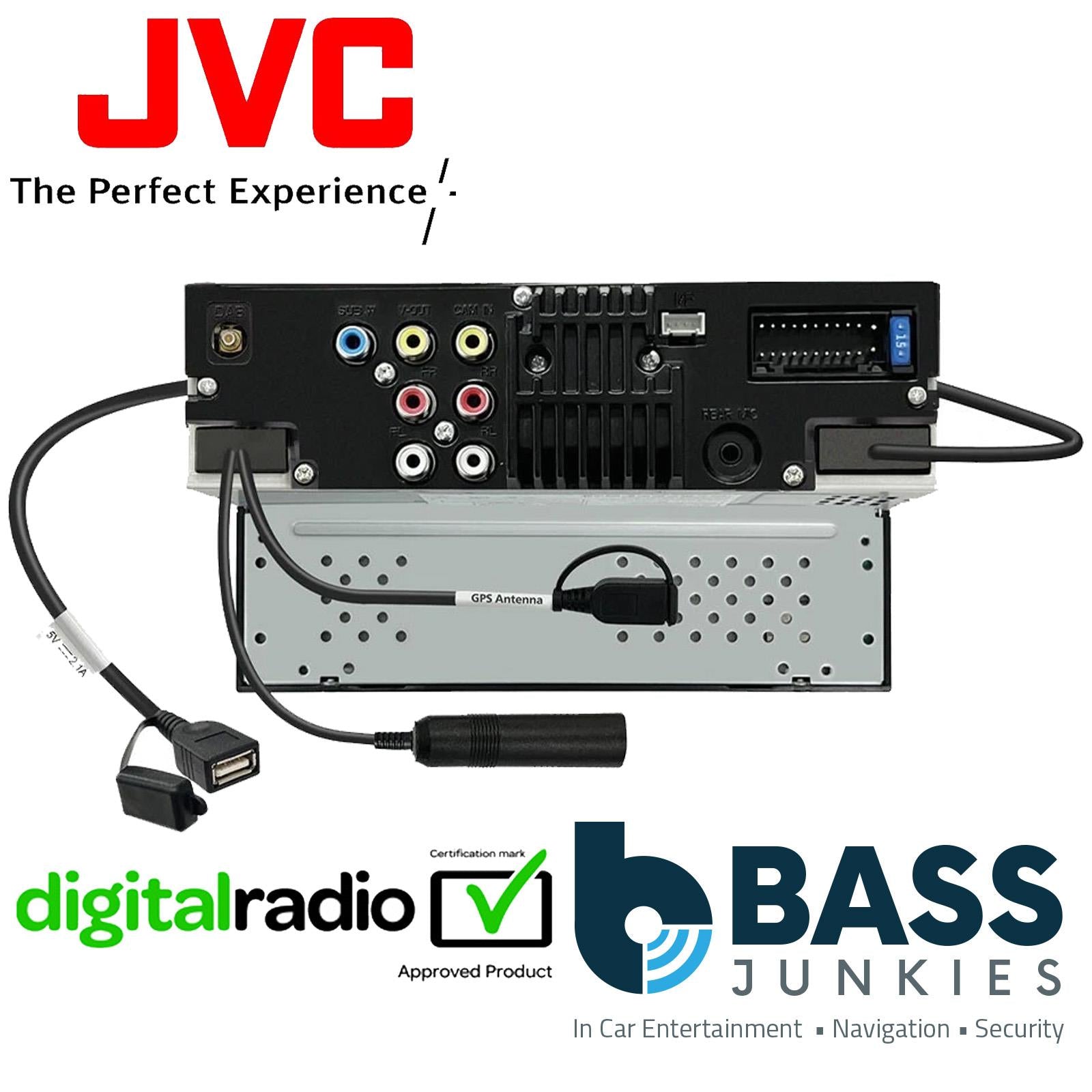 JVC KW-M695DBW - 6.8' DAB+ Radio Wireless CarPlay & Android Auto Bluetooth Car Stereo Screen