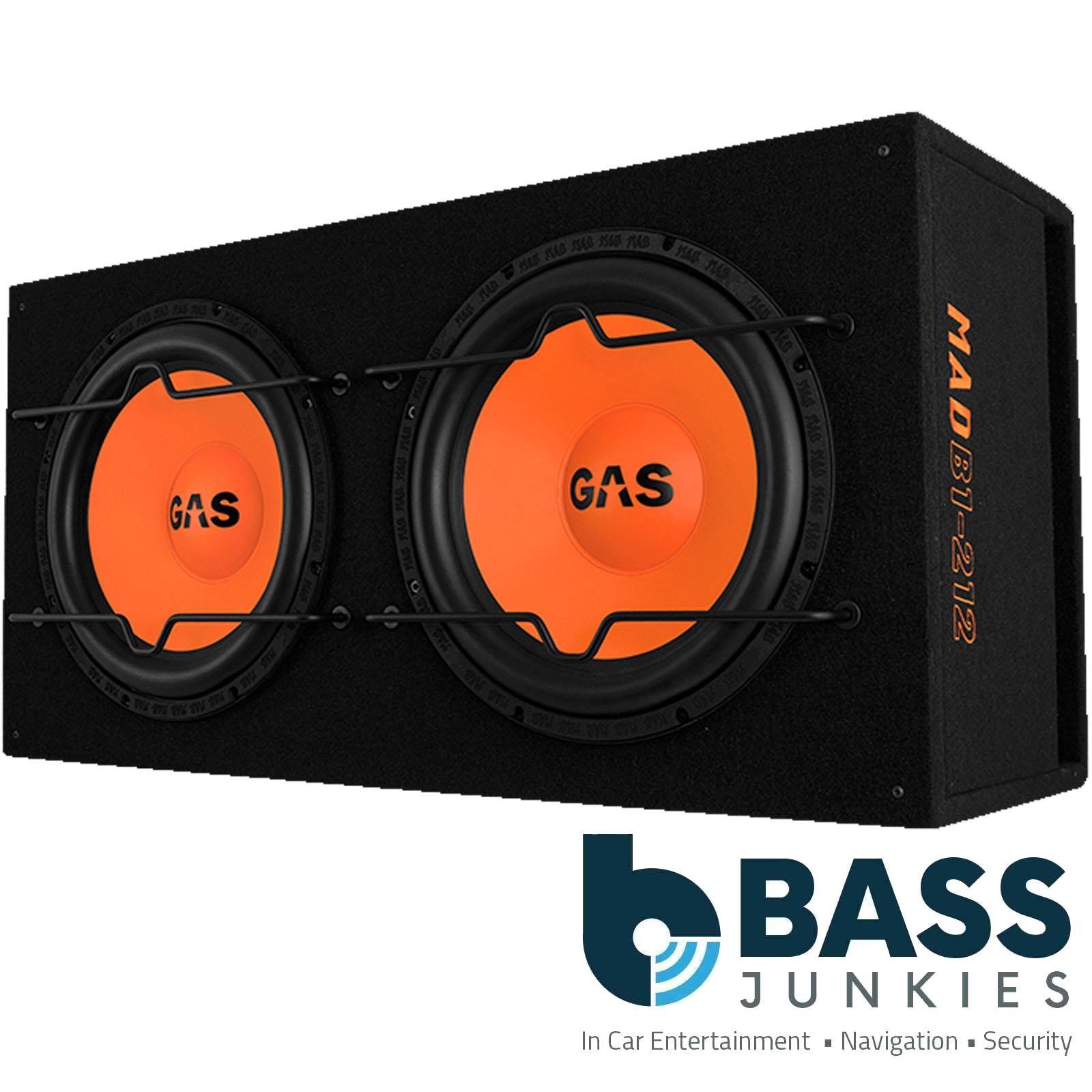 Gas MAD B1-212 - 1200 Watts 12 Inch 30cm Double Vented Enclosure Car Subwoofer