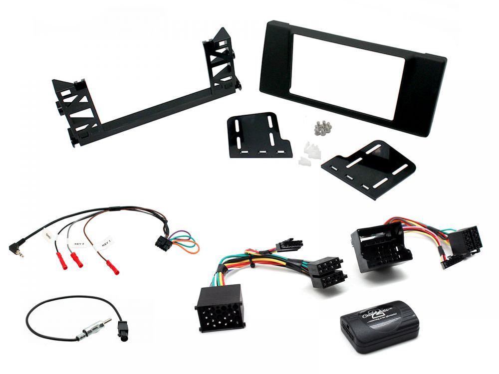 Connects 2 CTKBM04 - BMW 5 Series E39 1996 - 2004 Double Din Facia & Steering wheel Interface Fitting Installation Kit