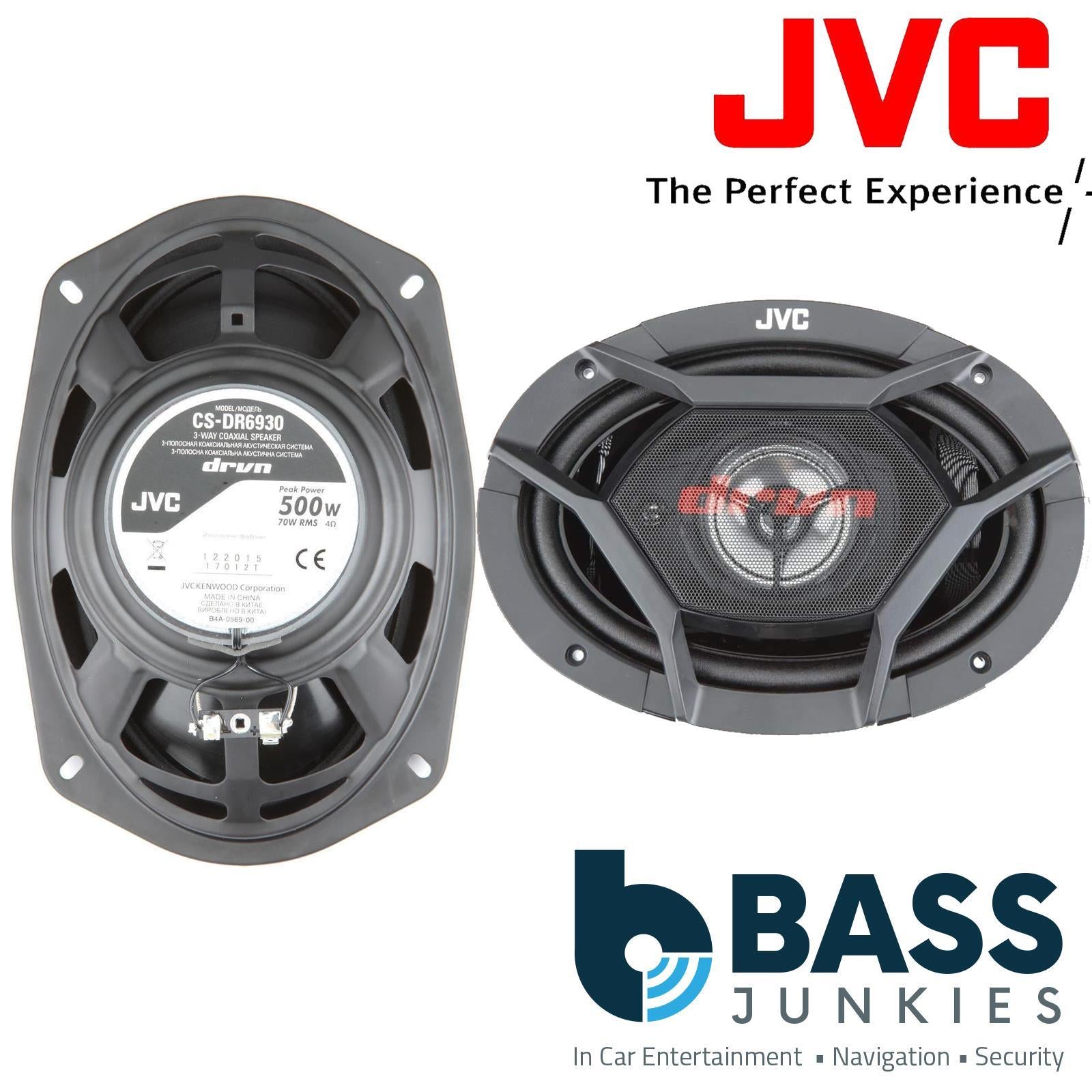 JVC CS-DR6930 3-Way 1000 Watts a Pair 6x9" Rear Parcel Shelf Car Van Speakers