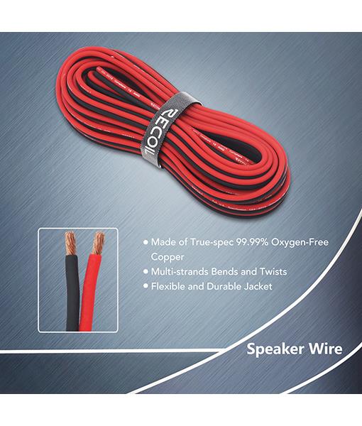 Recoil RCK4 - 4 AWG 1500 Watts Complete Car Subwoofer Amplifier Wiring Kit