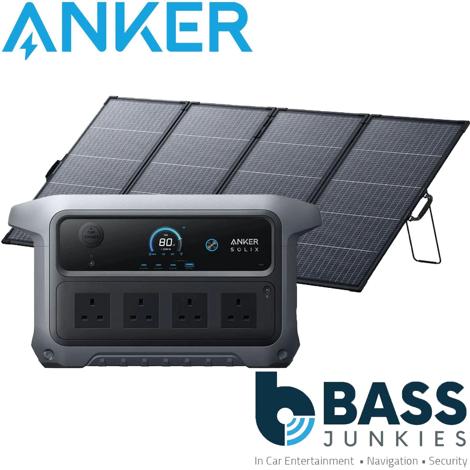 Anker SOLIX - C2000 Gen 2 2048Wh 2400 Watt Portable Power Station with PS400 400 Watt Solar Panel