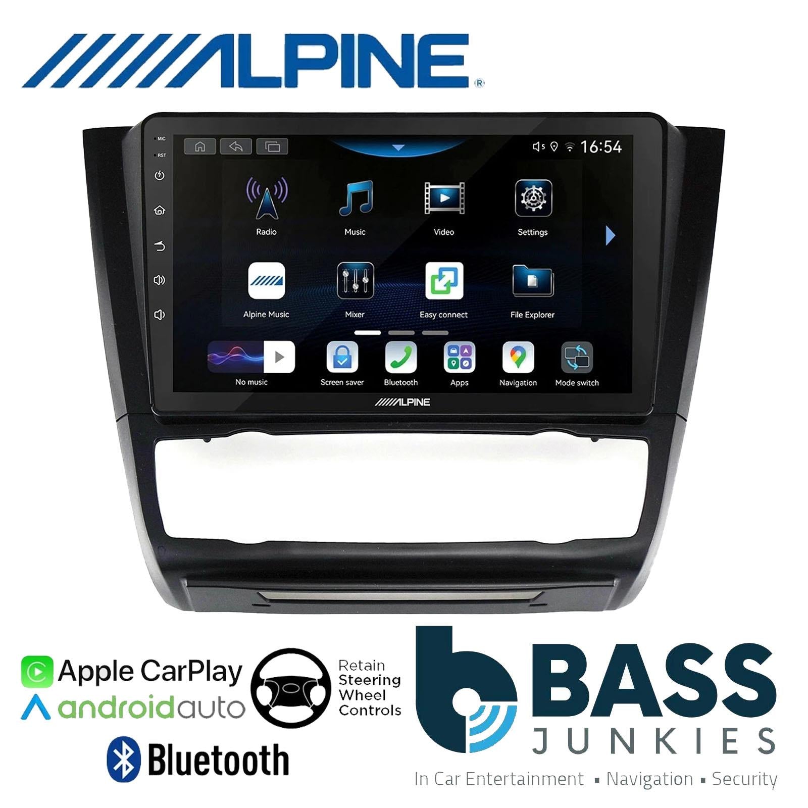 Alpine 9" CarPlay Android Car Stereo Kit For BMW 1 Series Auto AC 2008-2012