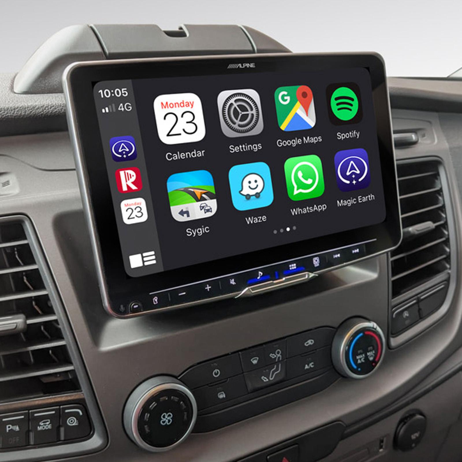 Ford Transit Custom 2018 Alpine 9" DAB Bluetooth CarPlay Android Car Screen Kit