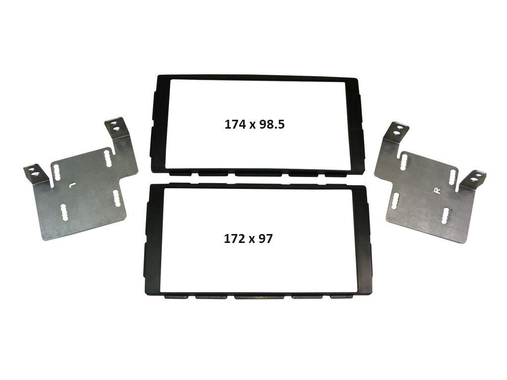 Double Din Stereo Fitting Kit + Steering Wheel Stalk Controls to fit Nissan Note 2012-17