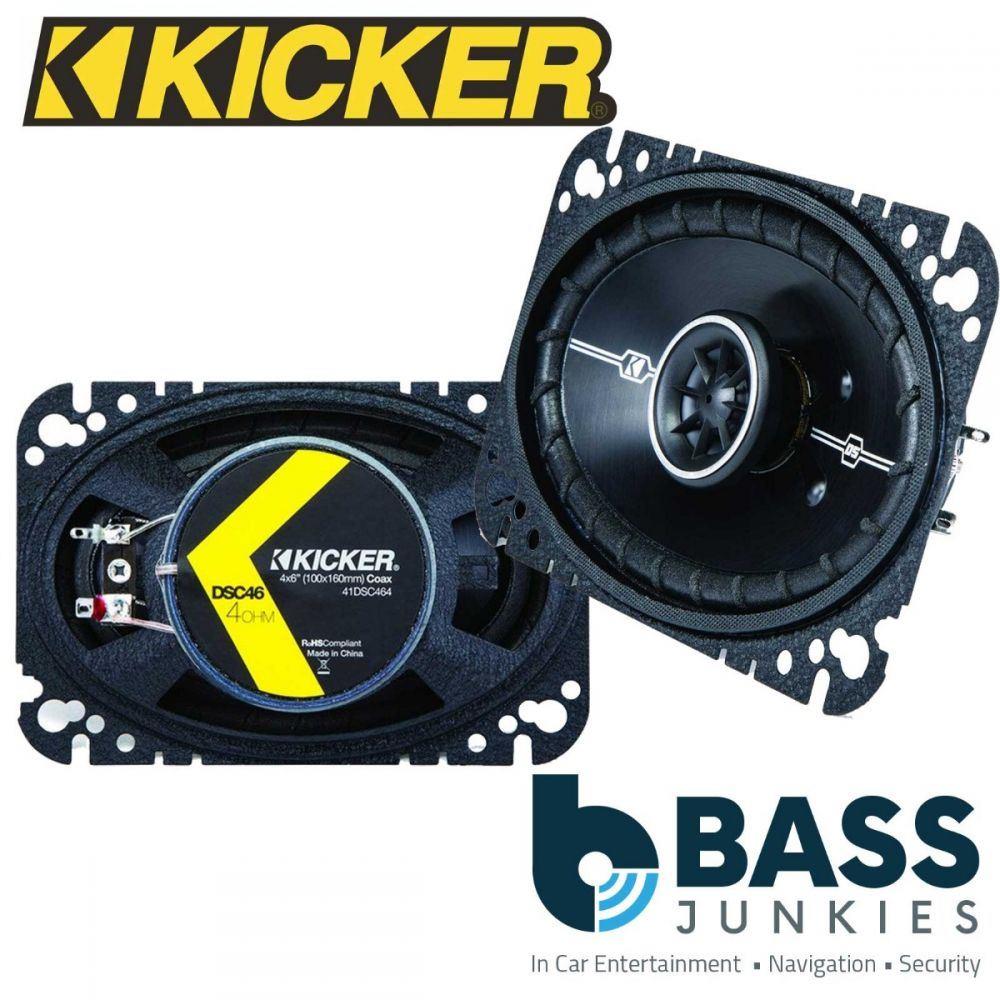 Kicker DSC464 4x6" inch 240 Watts a Pair 2 Way Car Coaxial Custom Door Speakers