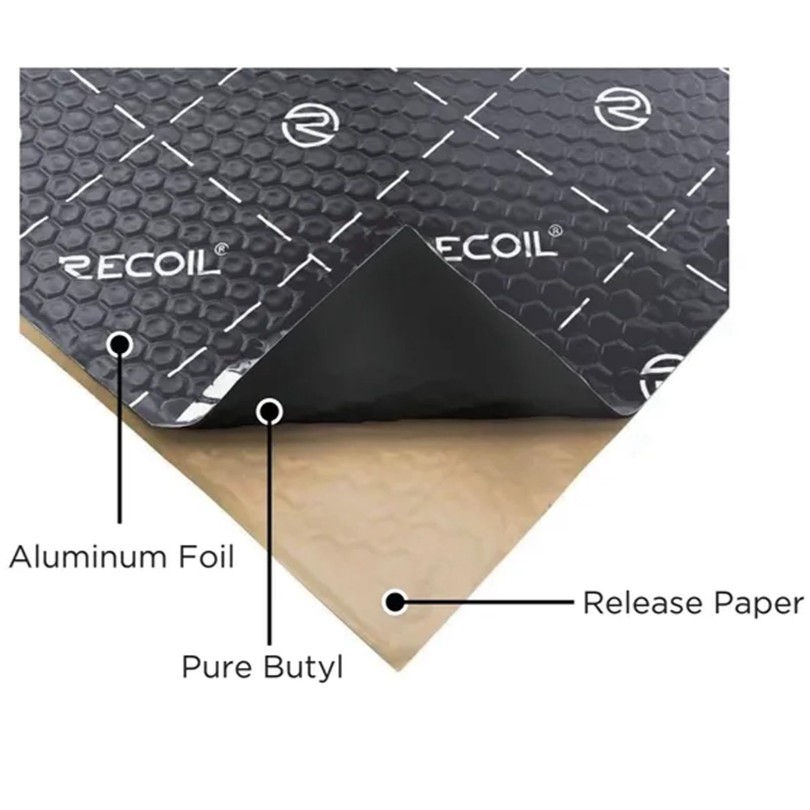 Recoil PMBK - 18″x32″ 9pcs 36sqft Car & Van Bulk Pack Sound Deadening Material