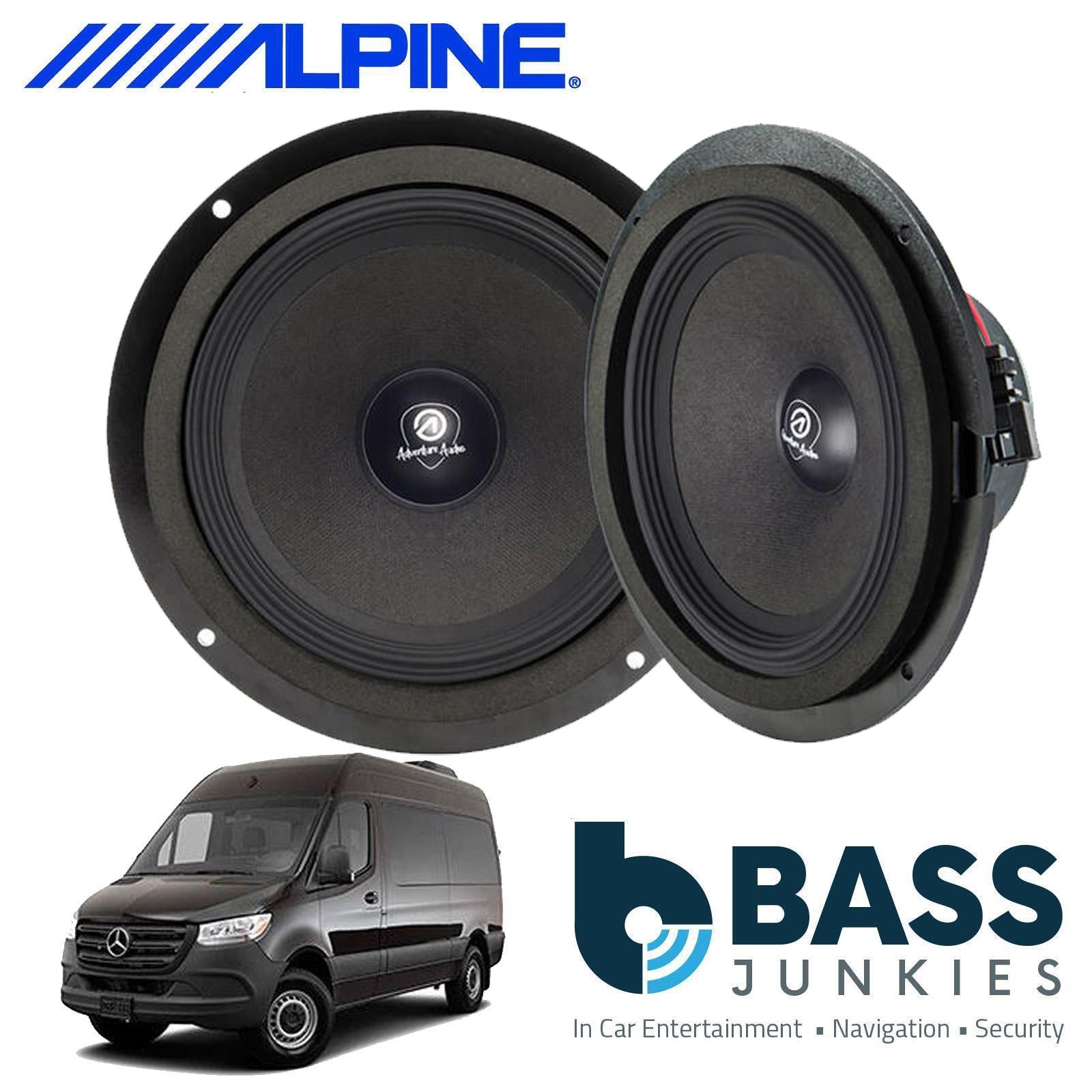 Alpine W84AS907-2 - 6-Channel DSP Car Amplifier 8" Sub Bass Box & Speaker Kit for Mercedes Benz Sprinter w907 / w910 2018 Onwards