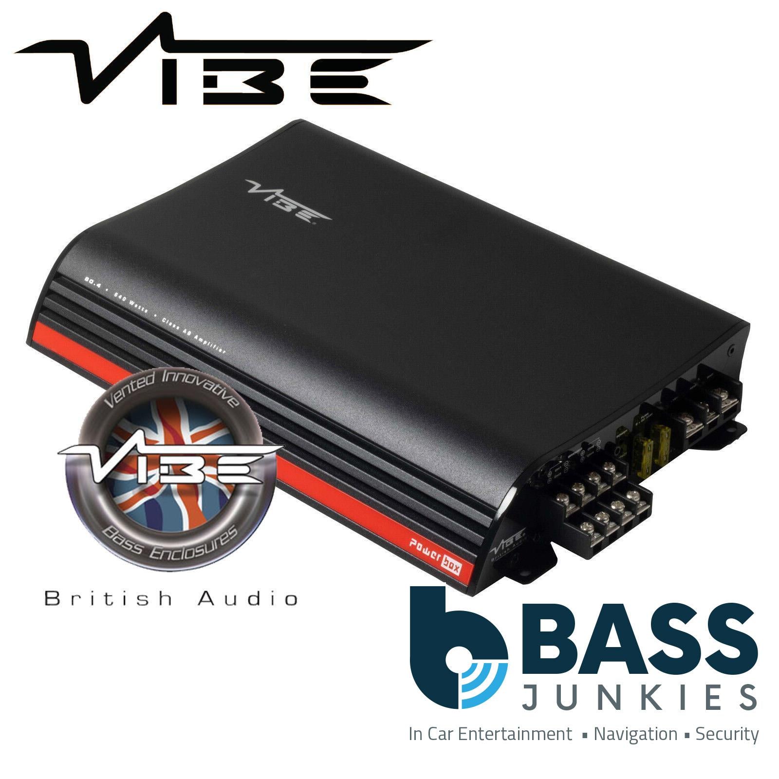 Vibe POWERBOX60.4-V9 Class A/B 4-Channel 640 Watts 2 Ohm Car Van Amp Amplifier