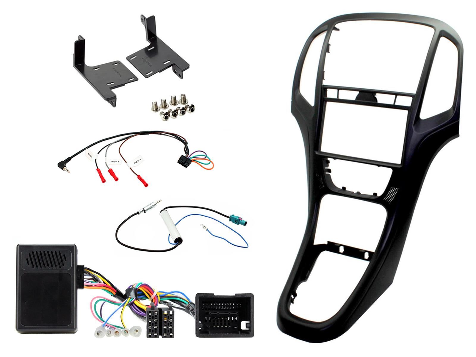 Connects2 CTKVX04 - Vauxhall Astra 2010 - 2015 Double Din Fascia & Steering Wheel Interface Installation Kit