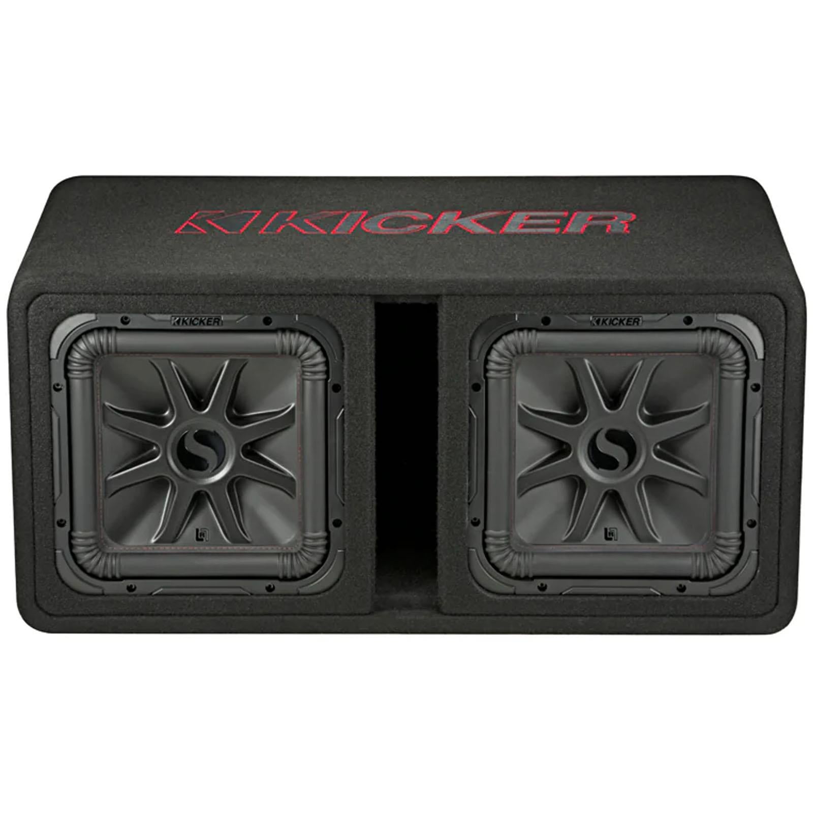 Kicker 45DL7R122 - 2400W Dual 12" L7R Loaded Car Subwoofer Enclosure 2 Ohm
