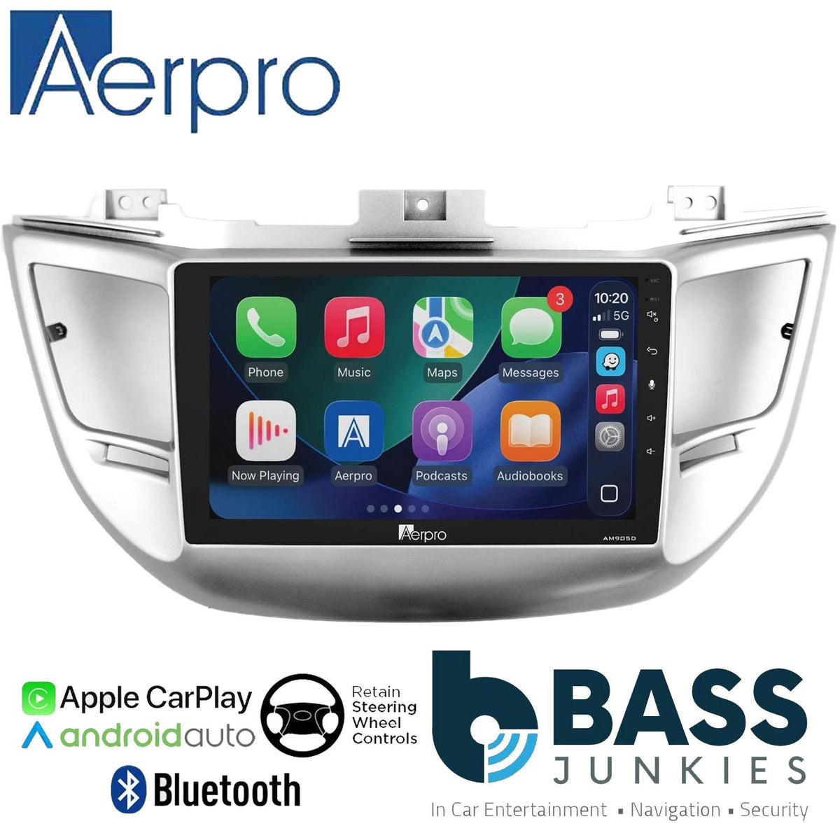 Aerpro 9" DAB CarPlay Android Car Stereo Kit For Hyundai Tuscion RHD 2015 On