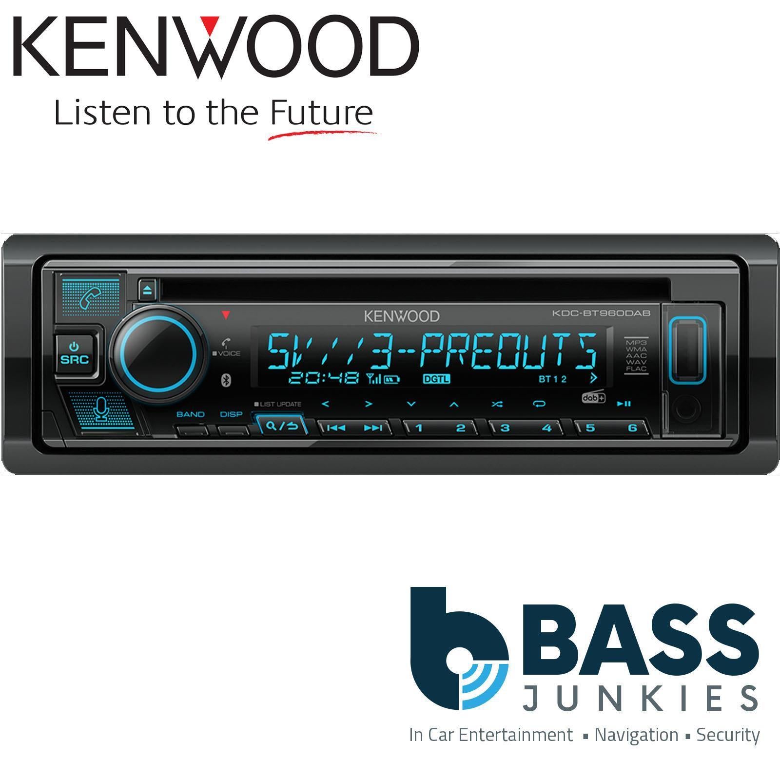 Kenwood KDC-BT960DAB - CD/MP3/Bluetooth DAB+ Android USB 3 RCA Car Stereo