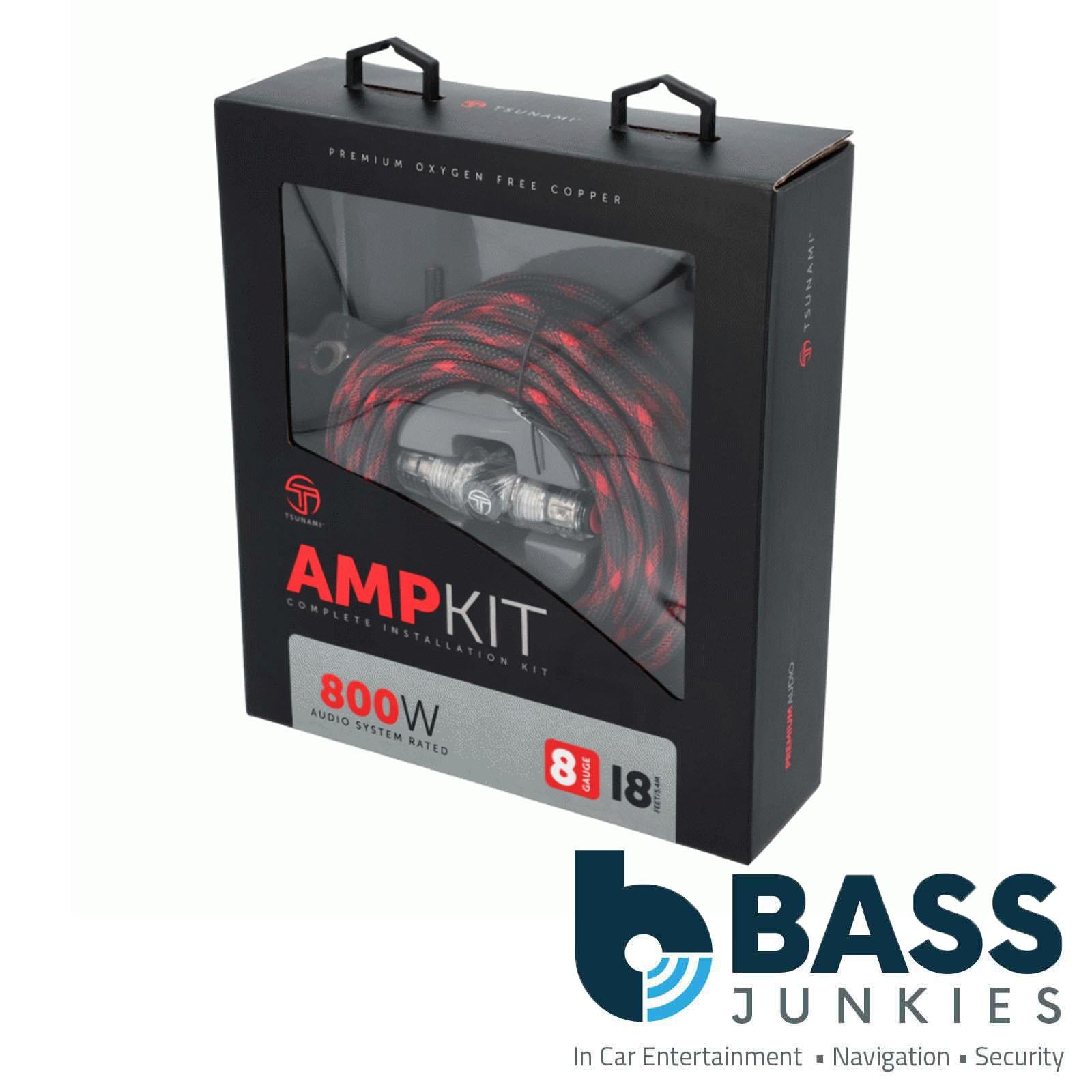TSX-AMP8 8 Gauge 18m 800W Oxygen Free Copper (OFC) Amp Kit