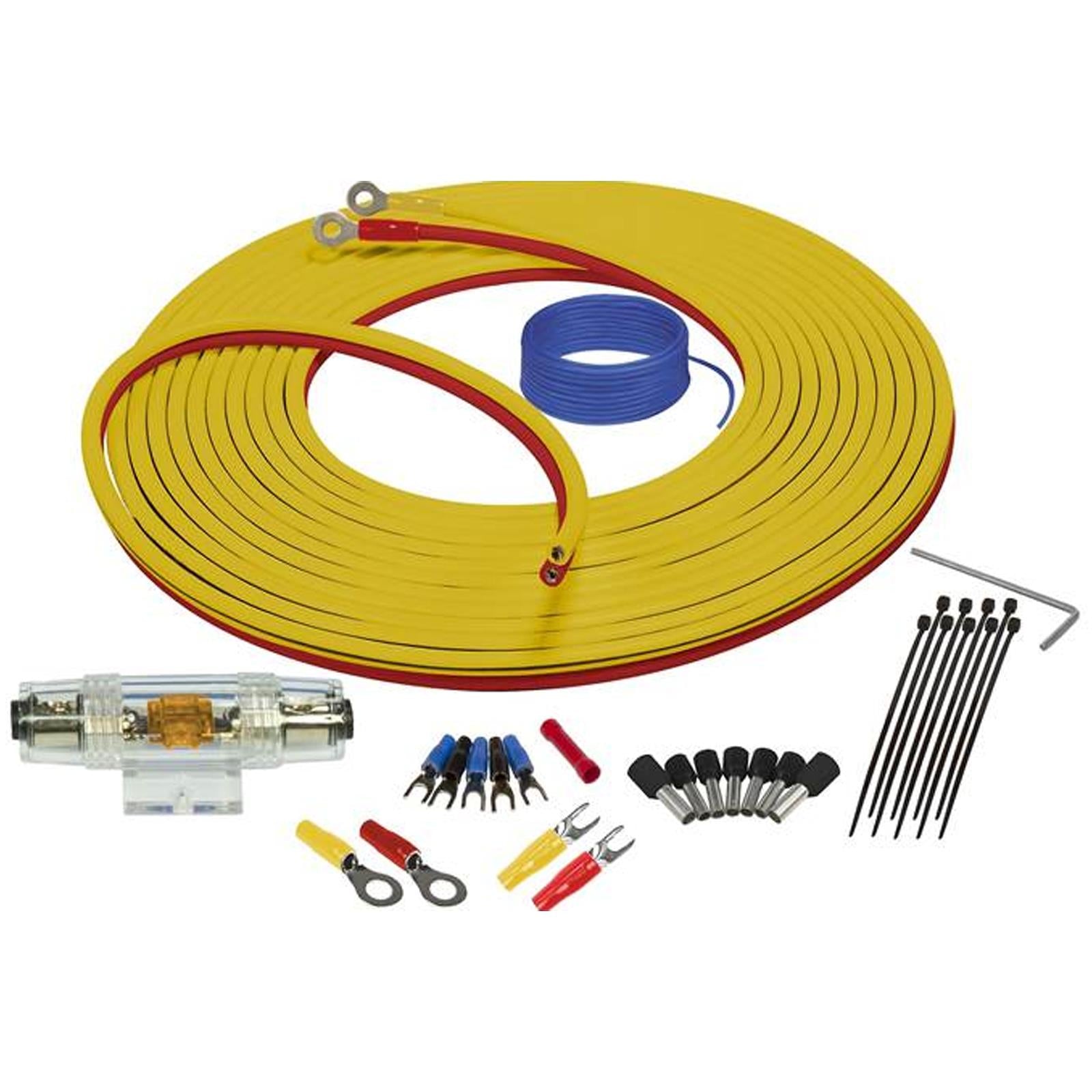 Stinger SEA4287 - Marine Compliant 8 Gauge 7m with Dual Siamese Power/Ground Wiring Kit