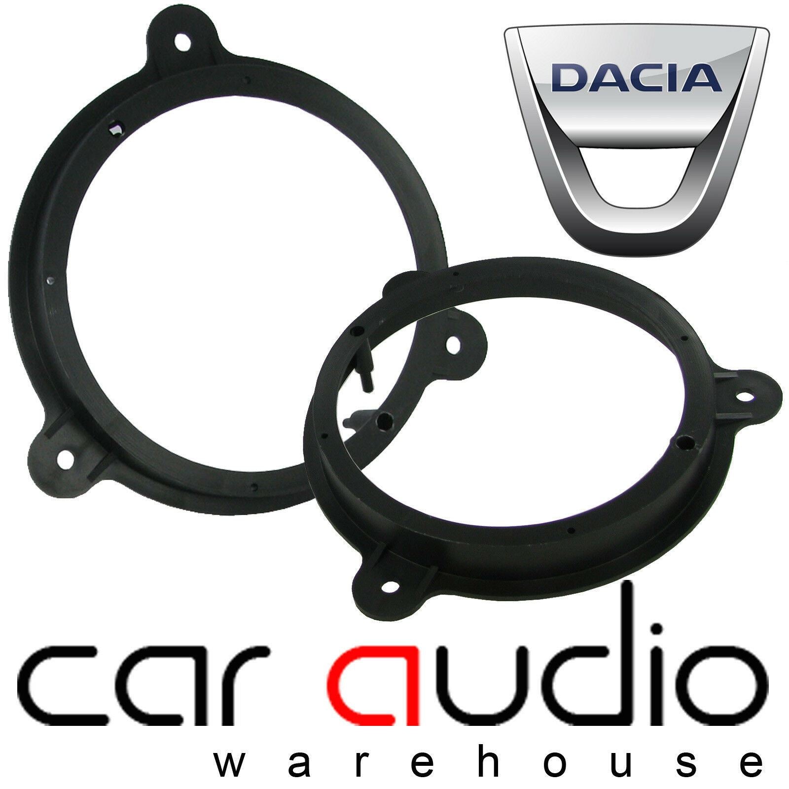 Connects2 CT25DC01 - Dacia Duster Sandero Lodgy Dokker Logan 165mm 16.5cm 6.5"  Front Door Car Speaker Adapter Brackets