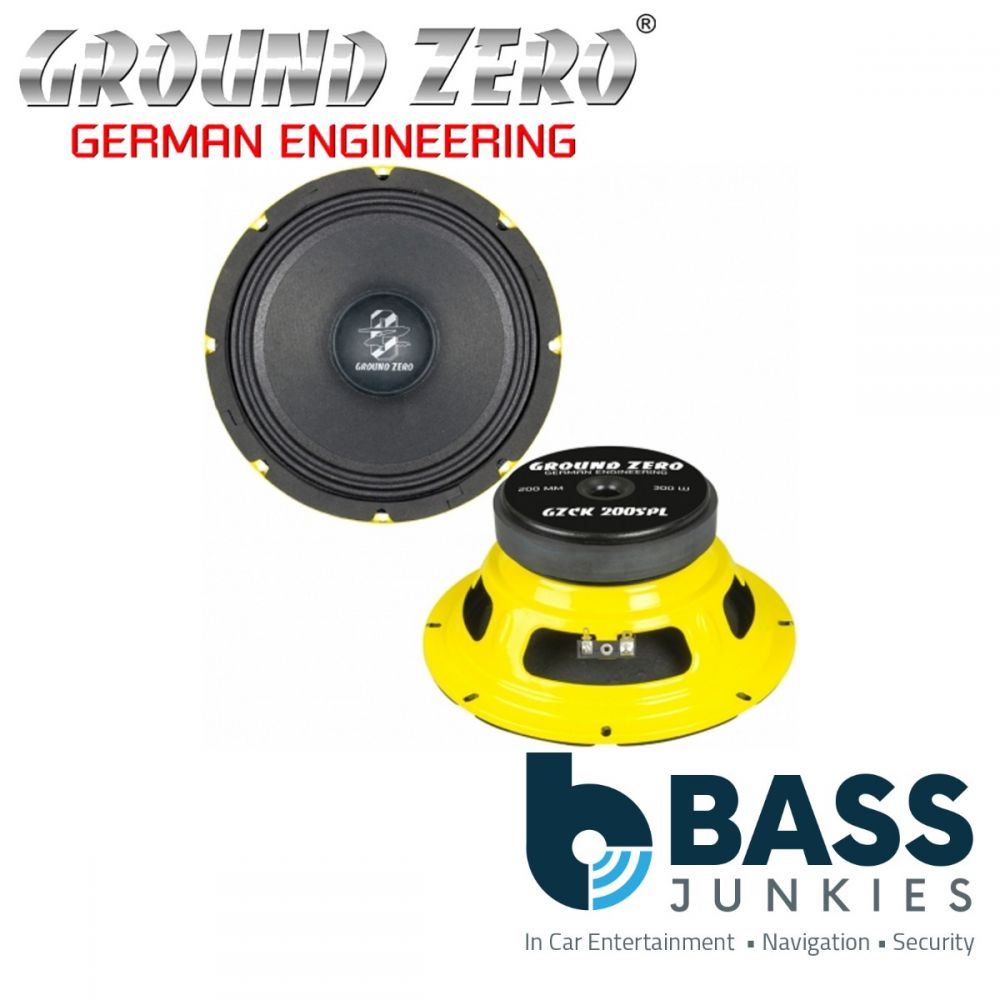 Ground Zero GZCK 200SPL - 8" Inch 20cm Competition Kick / Midwoofer 300 Watts Car Speaker - Single
