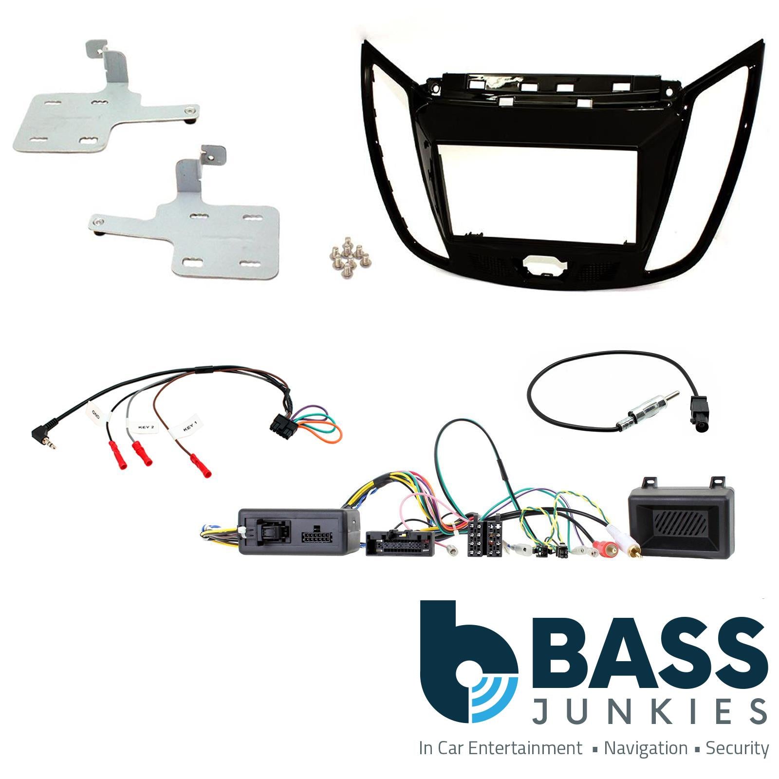 Connects2 CTKFD39 Ford C-Max 2011 On Car Stereo Double Din Fascia Steering Wheel Interface Kit