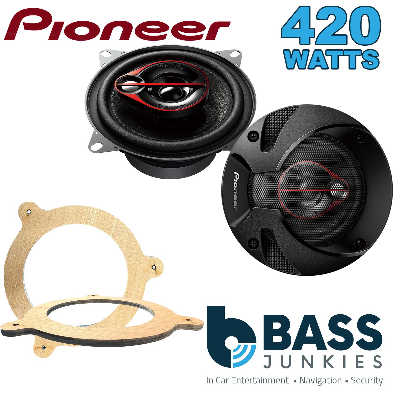 Pionner TS-R1051S 100mm/10cm/4" 3 Way Coaxial Car speakers (Per Pair Max 420|60 watts RMS) Fits BMW 3-Series (Convertible) 1998-06
