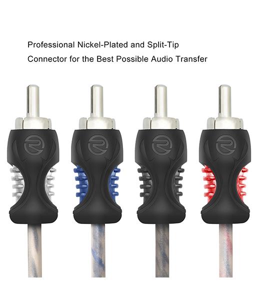 Recoil RCI417 - Echo Series 5 Meter 4-Channel Twisted OFC RCA Phono Cable