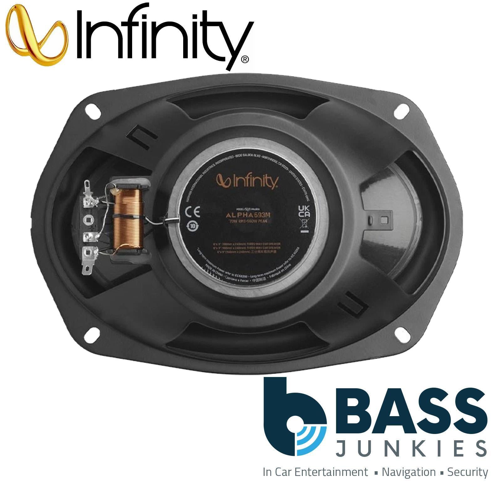 Infinity By Harman - Alpha 693M 560 Watts 6"x9" 3-Way Car Door Shelf Speakers