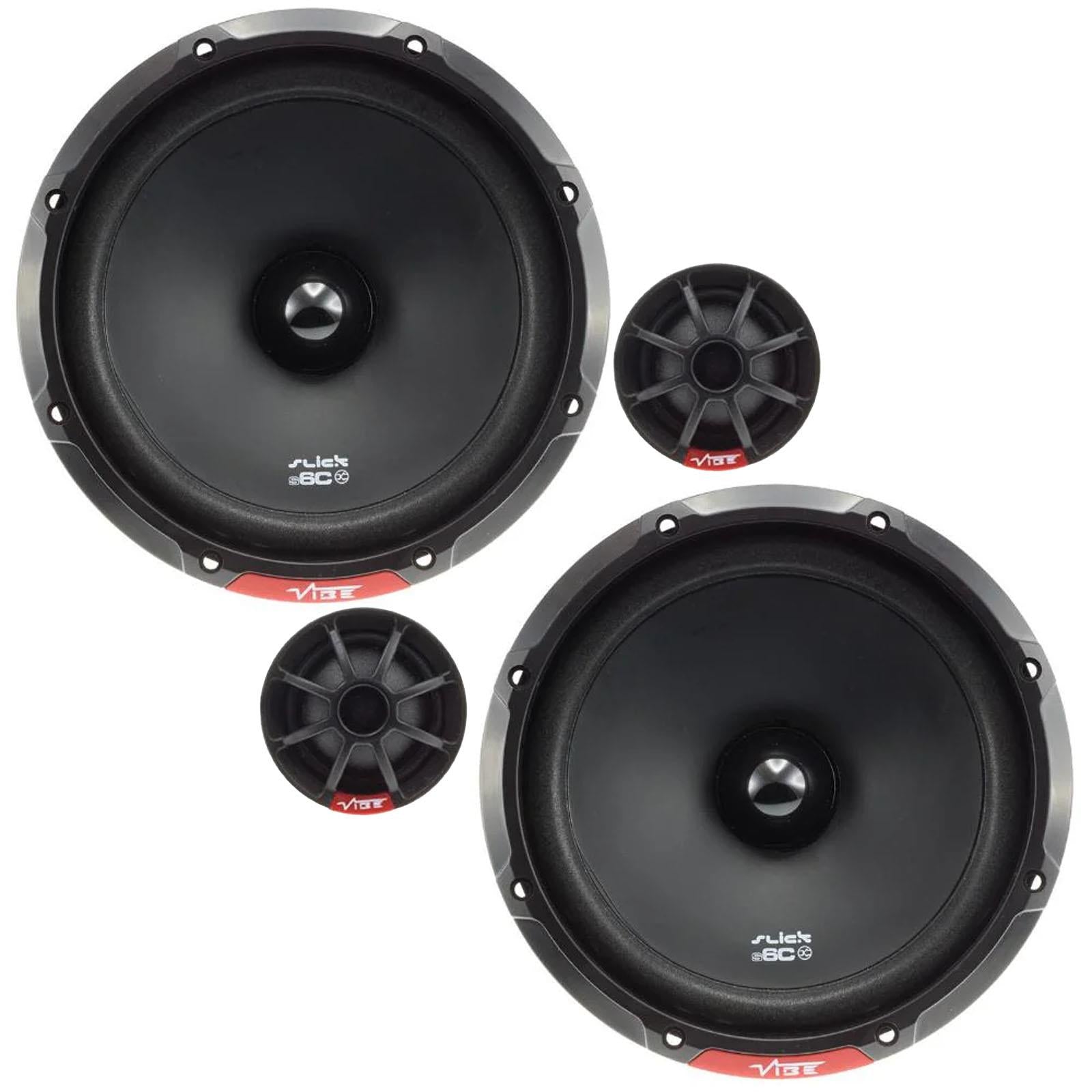 Vibe SLICK6C-V7 - 6.5" 16.5cm 540 Watts 2 Way Component Kit Car & Van Door Speakers