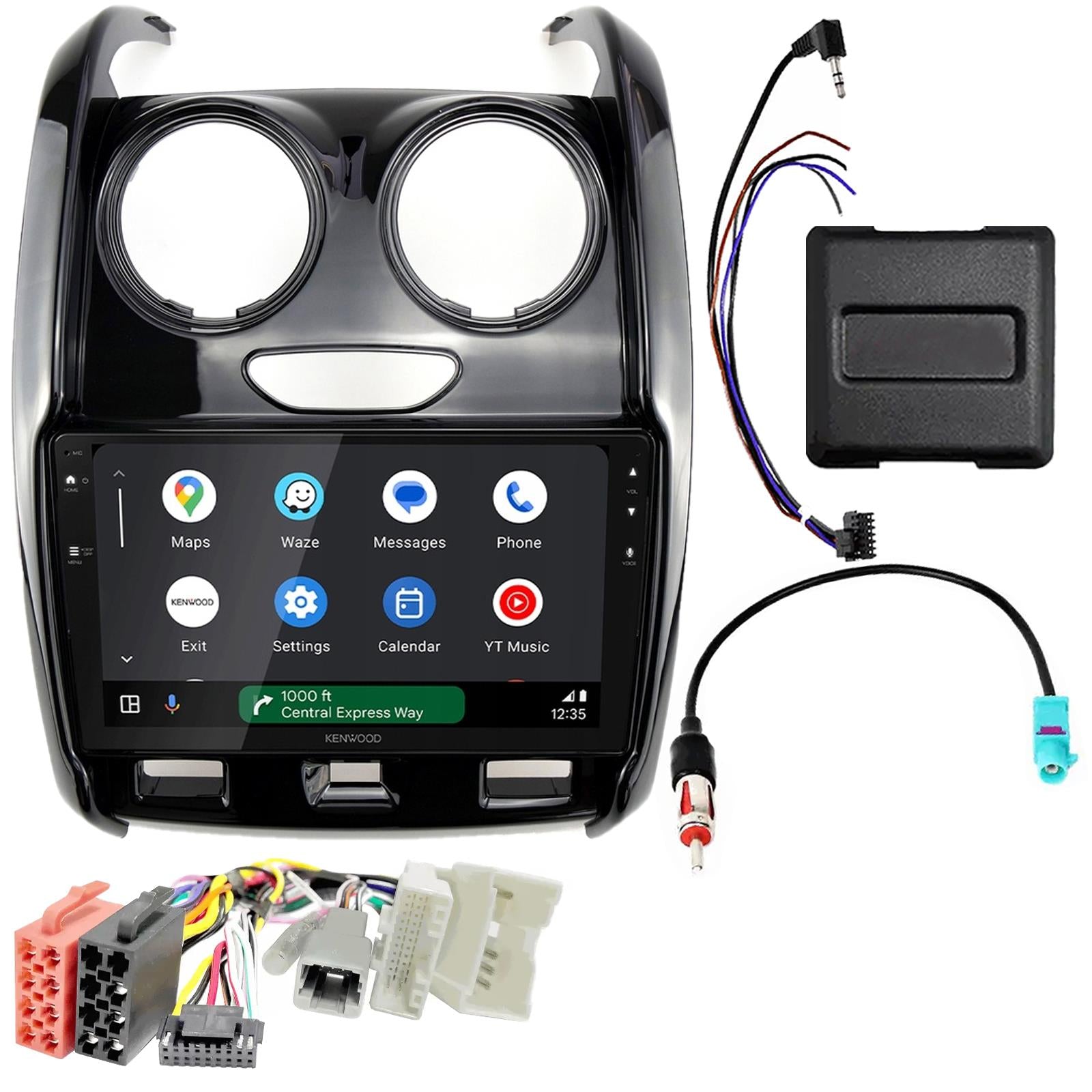 Kenwood 9" CarPlay Android Car Stereo Kit For Renault Duster Black 2018 Onwards