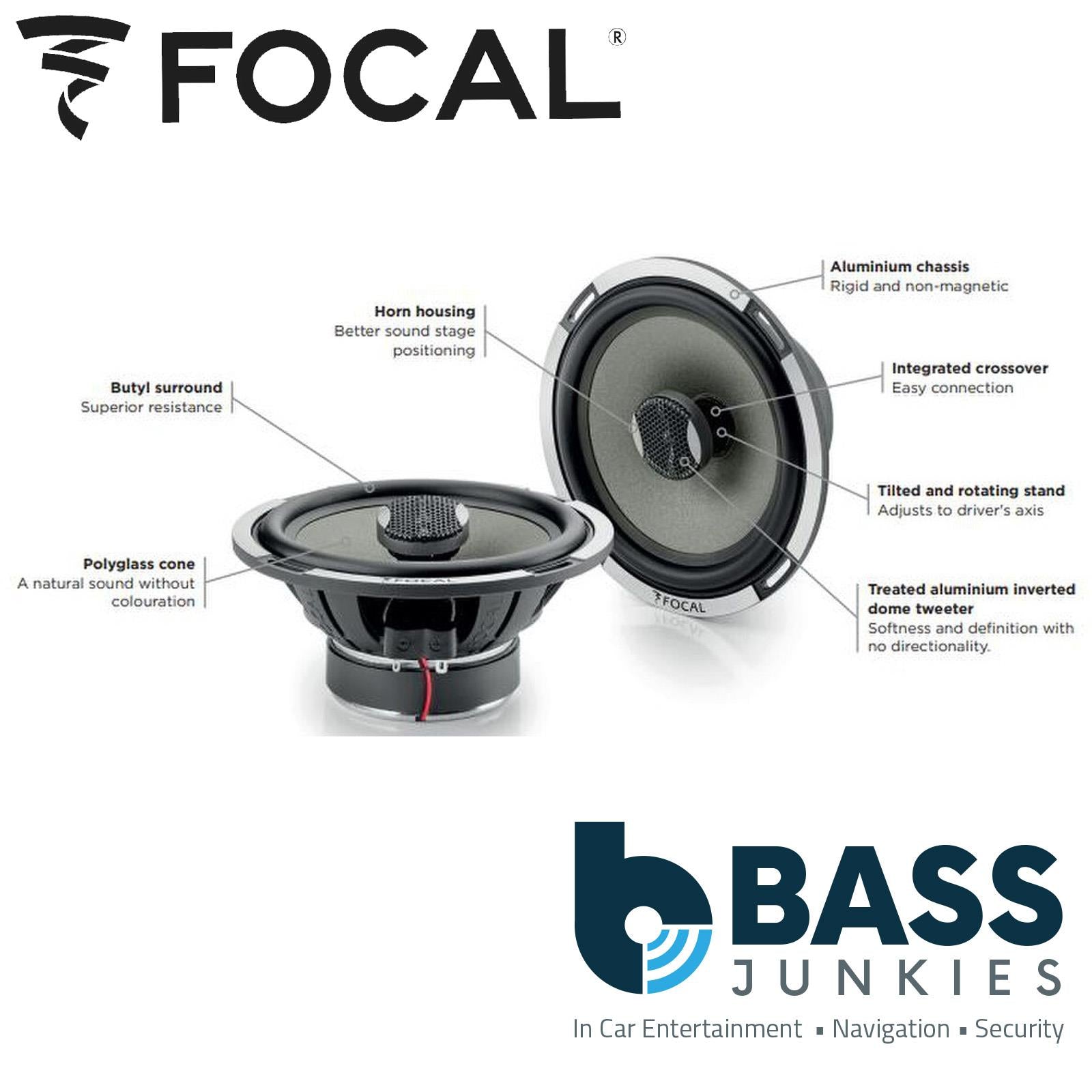 Focal PC165-LE - Performance 320 Watts 6.5" 17cm 2-Way Coaxial Car Door Speakers