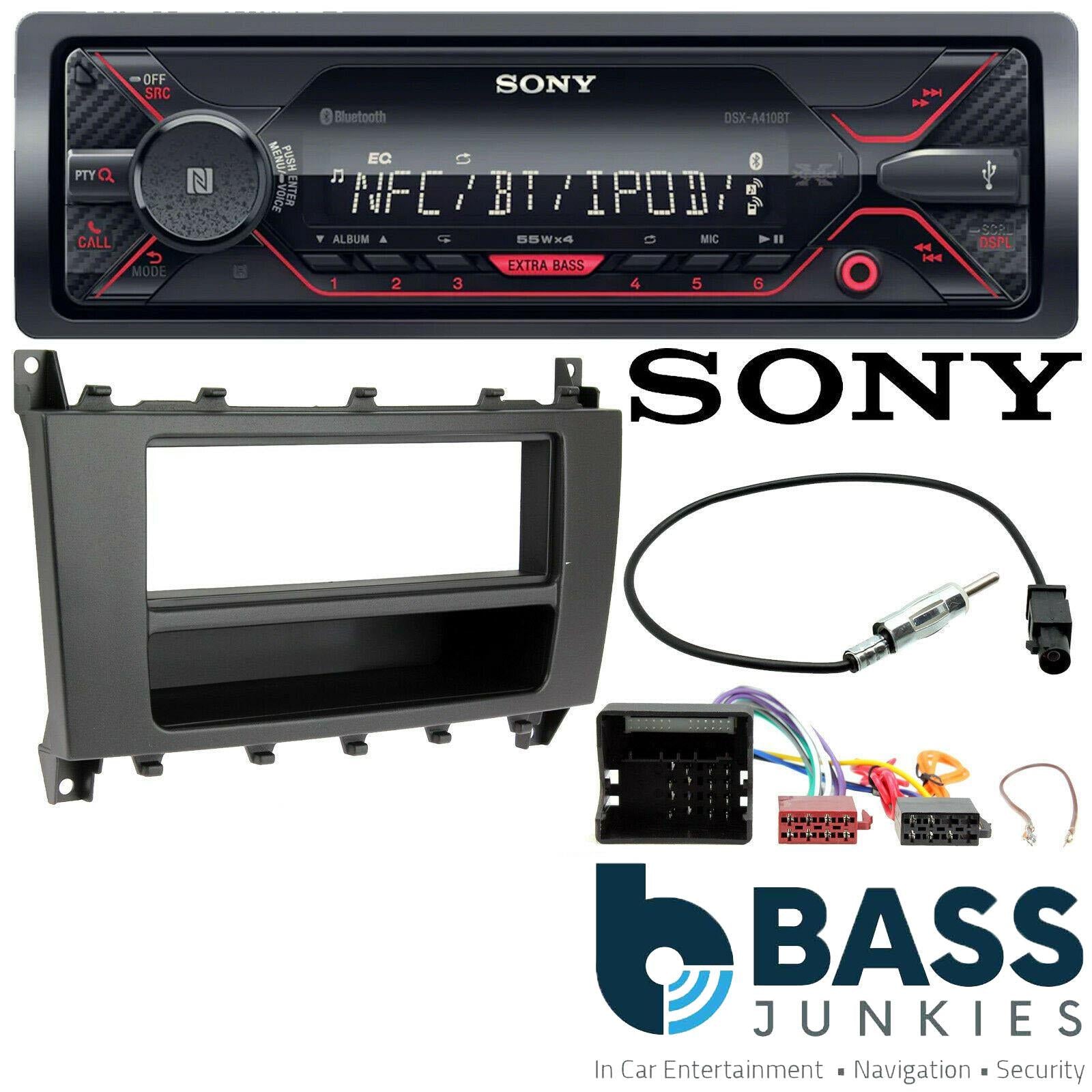 Mercedes C-Class 2004 - 2007 SONY Bluetooth Mechless USB Car Stereo & Fascia Kit