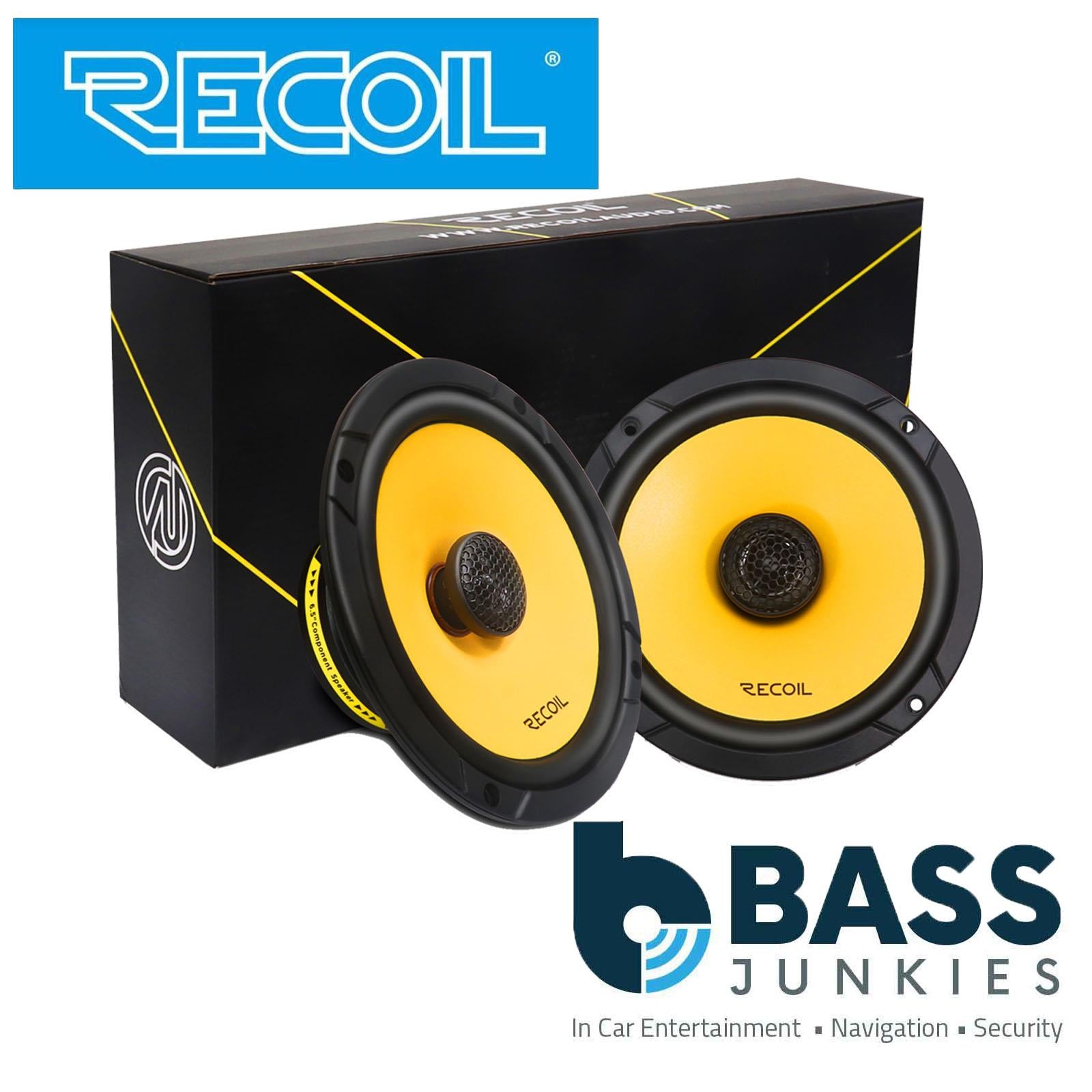 Recoil RLX65 - 160 Watts 6.5" 17cm Yellow Cone 2 Way Car Door Shelf Speakers Pair