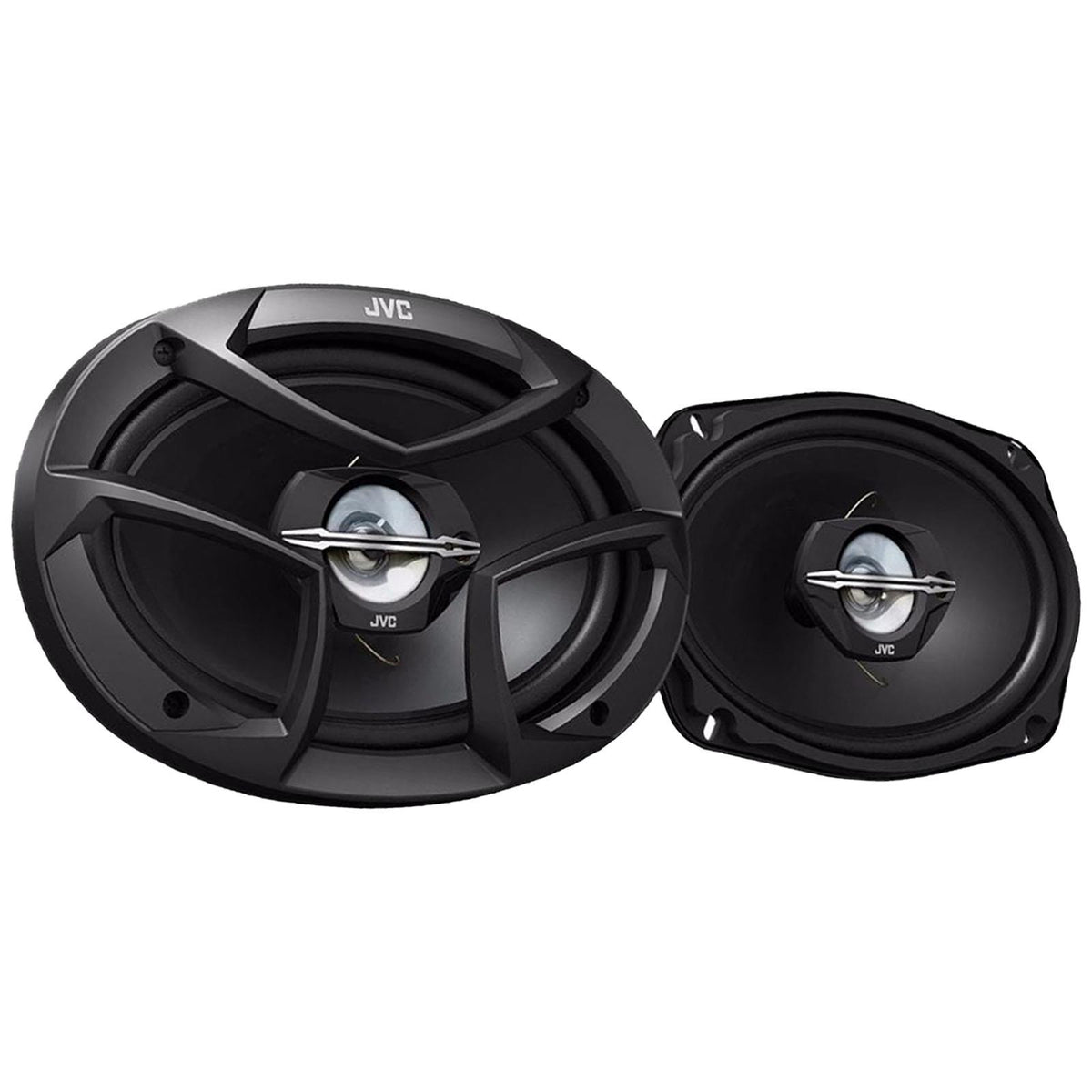 JVC CS-J6930 - 6x9 800 Watts 3-Way Car Speakers with Black MDF Boxes Pair