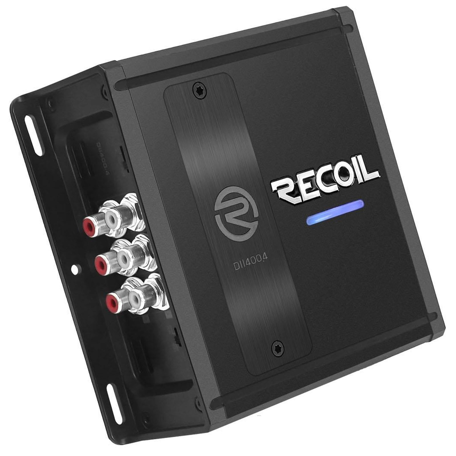 Recoil DII400.4 - 800 Watts 4-Channel 2-4 Ohm Stable Class-D Car Amp Amplifier