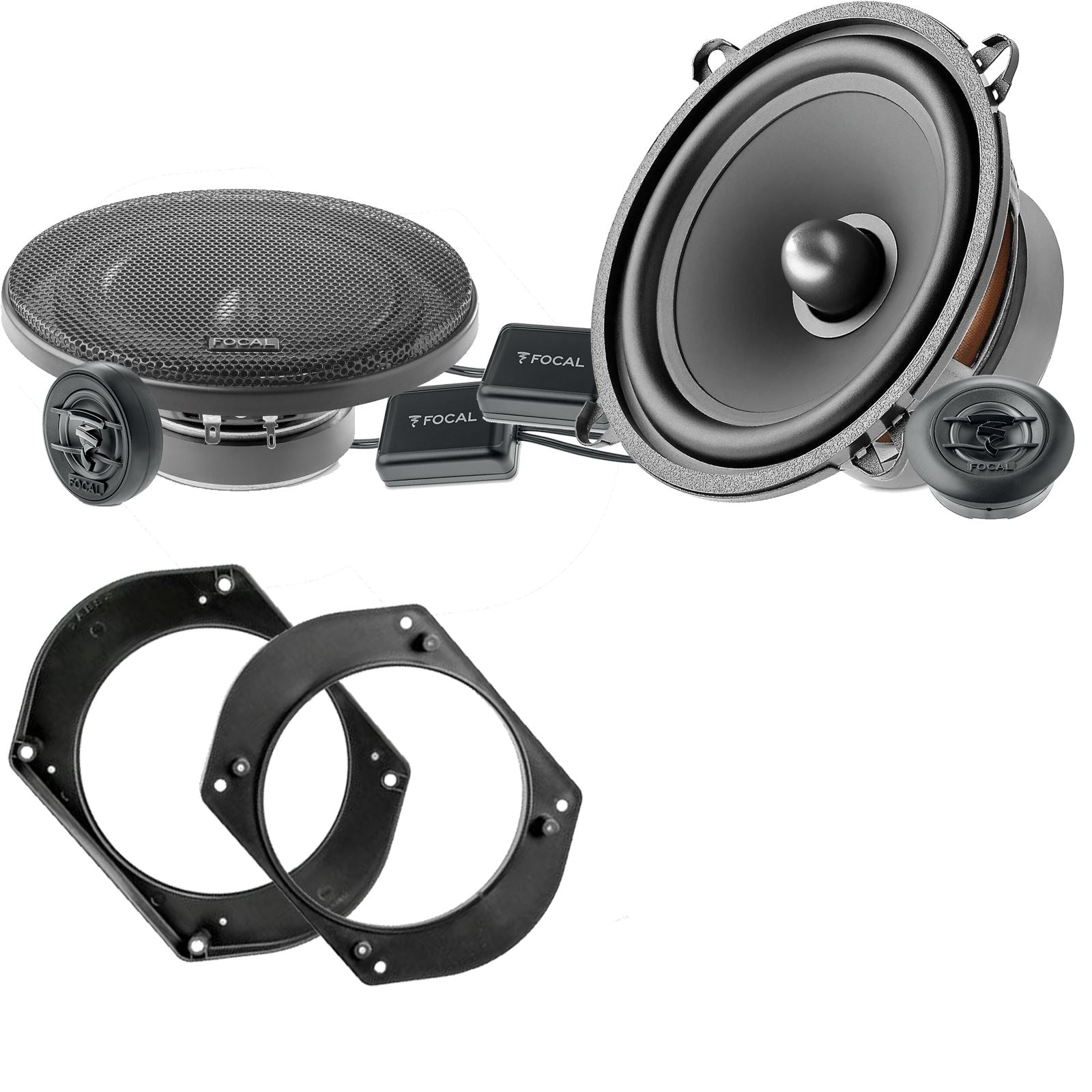 Focal Auditor ASE130 2-Way Component Kit Supplied with Brackets to fit 5.25" Speakers to a Fiat Bravo 1995-2001 [130mm Front Door]