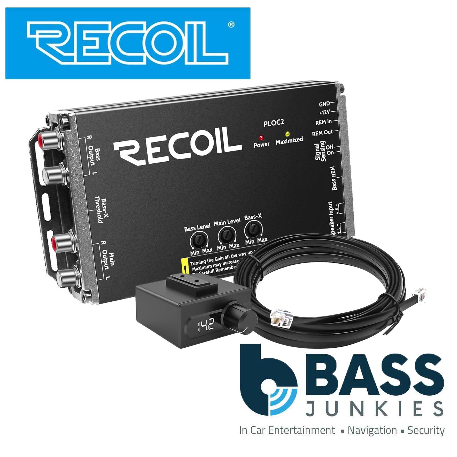 Recoil PLOC2 - 2-Channel Line Output Converter & Bass Boost Voltmeter Remote